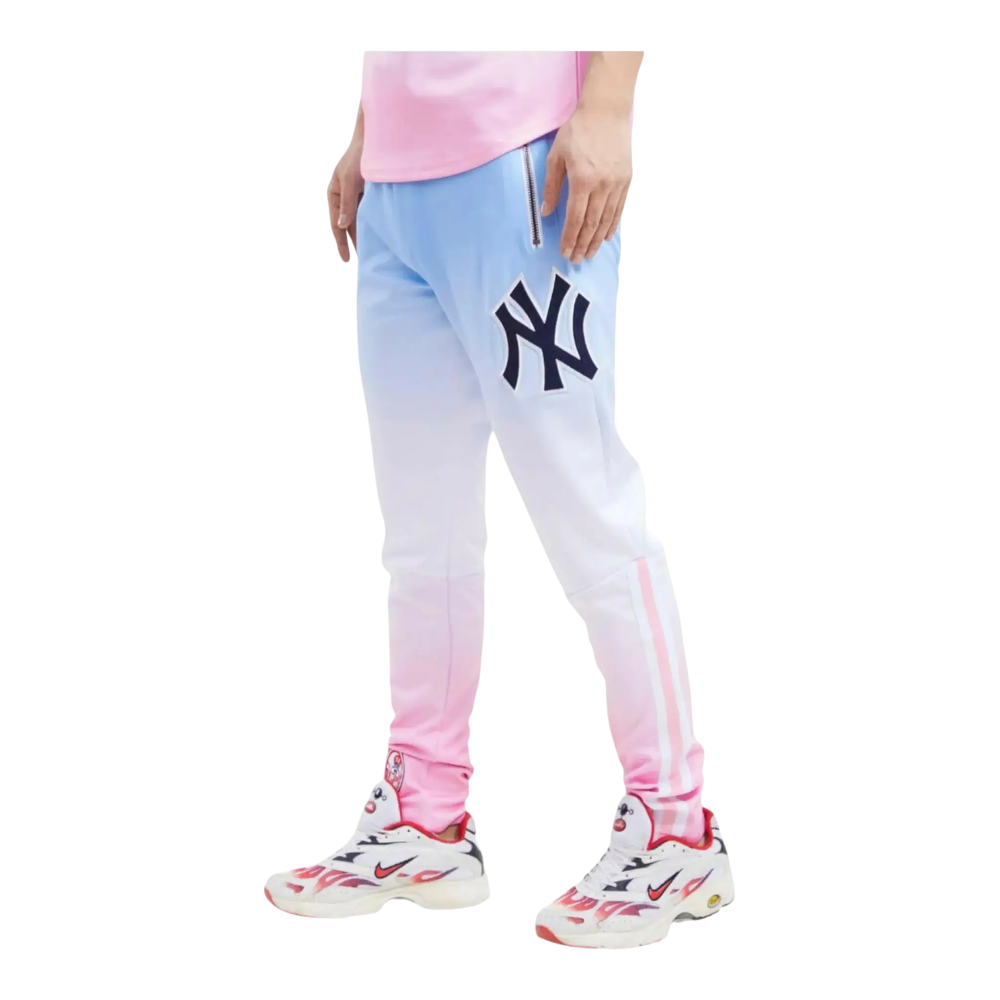 Pro Standard MLB New York Yankees Pro Team Ombre Men Track Pants Blue/White/Pink 1