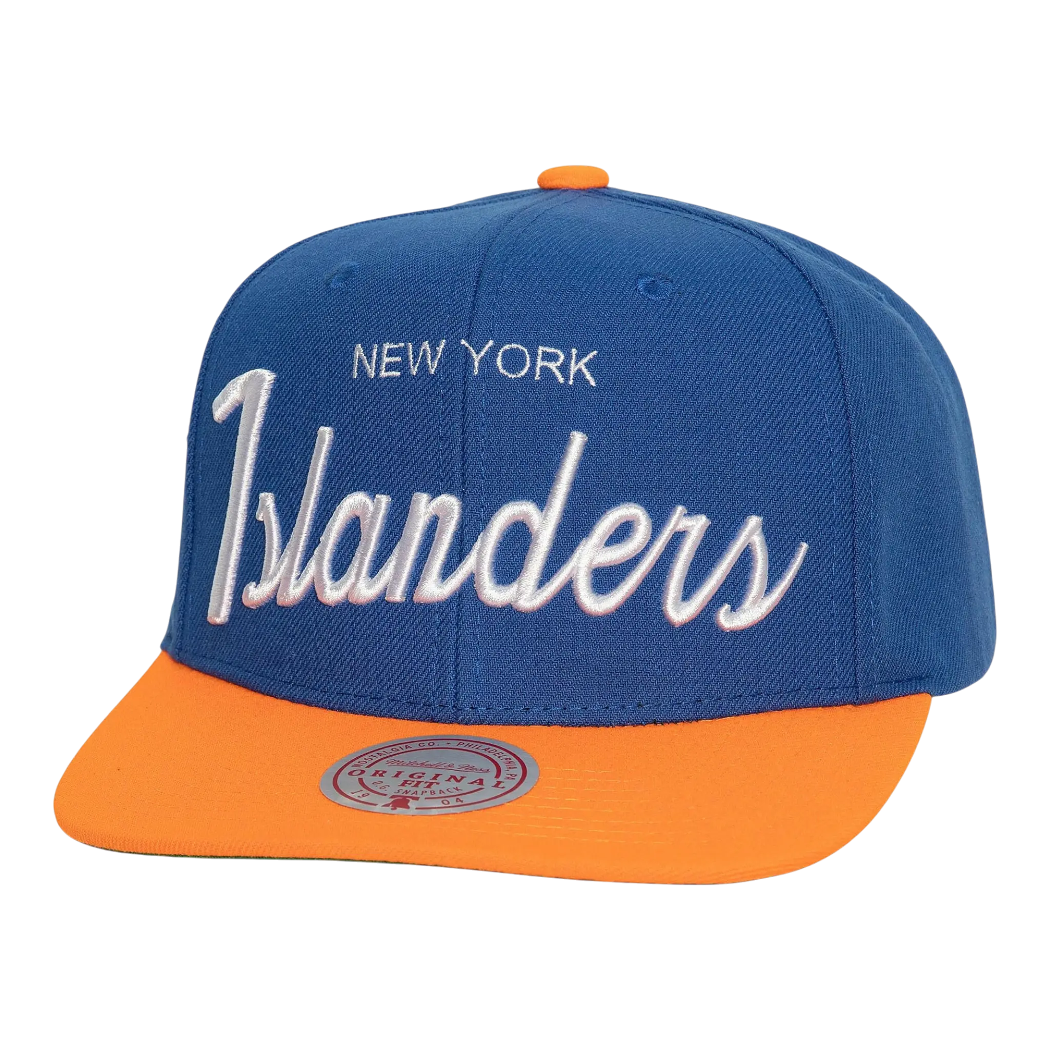Mitchell & Ness NHL New York Islanders Vintage Script Men Snapback Hat Blue