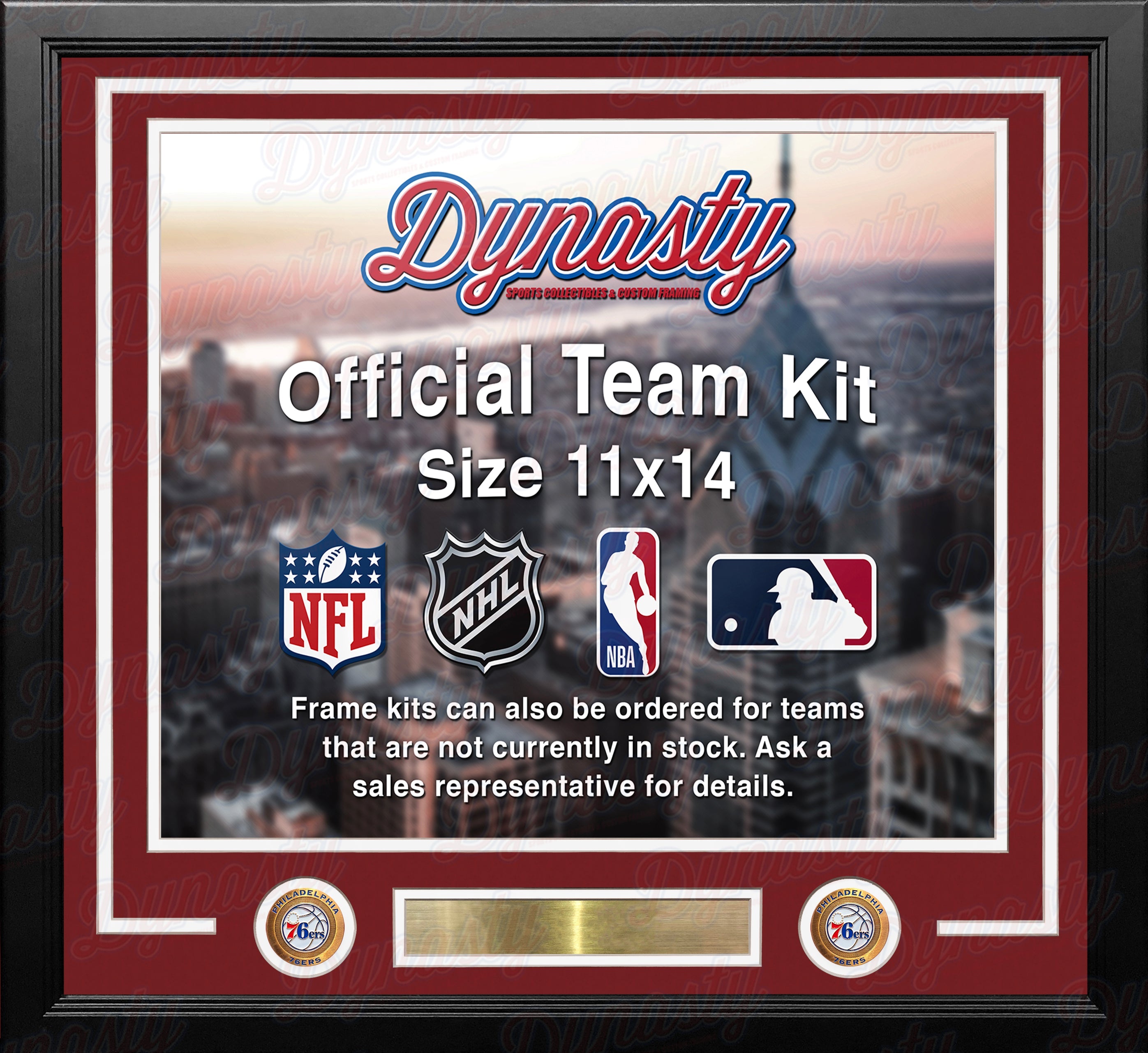 Philadelphia 76ers Custom NBA Basketball 11x14 Picture Frame Kit (Multiple Colors) 2