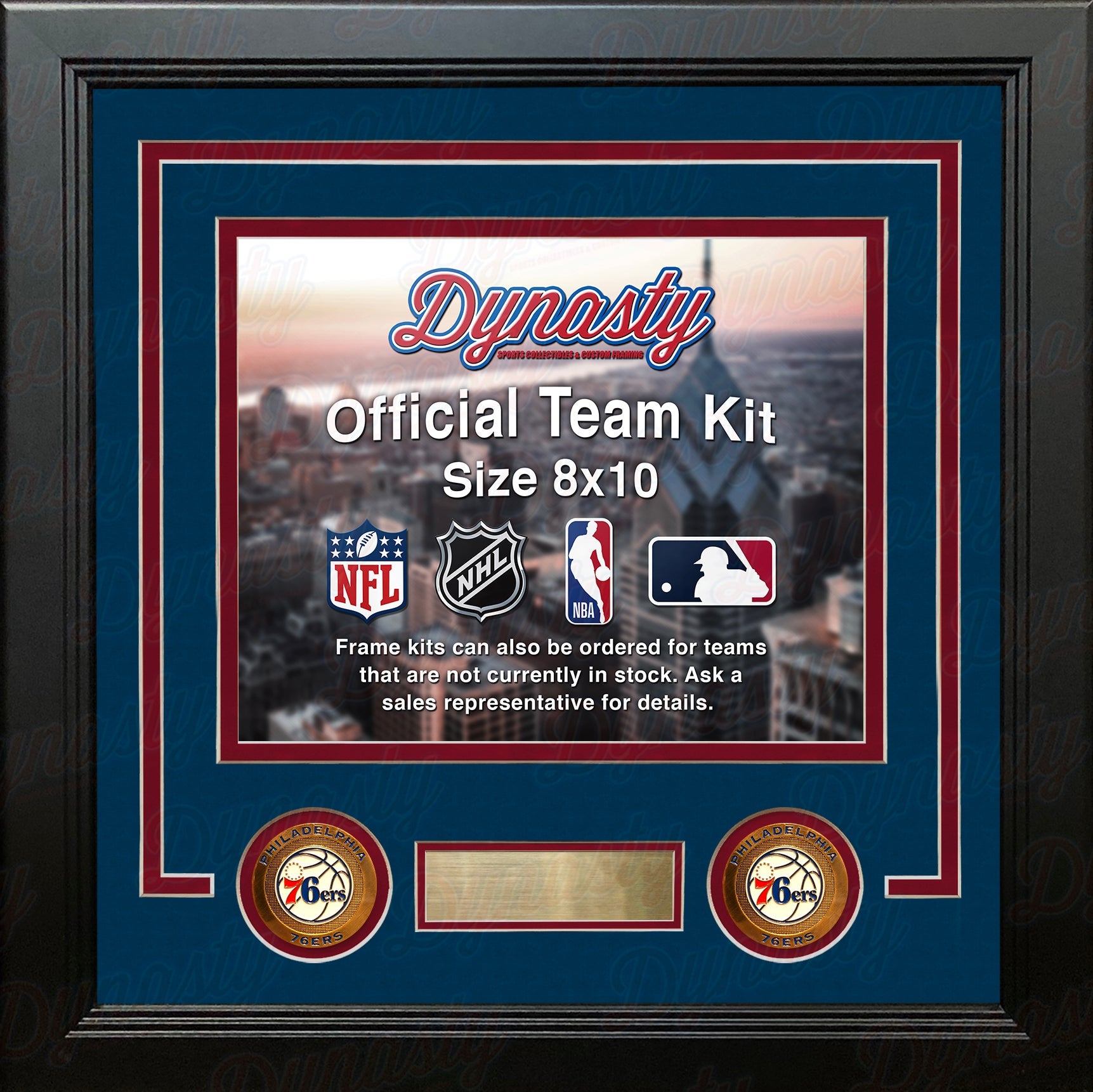 Philadelphia 76ers Custom NBA Basketball 8x10 Picture Frame Kit (Multiple Colors) 1