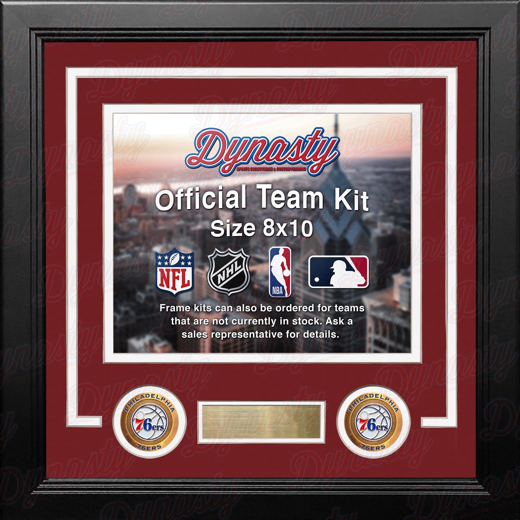 Philadelphia 76ers Custom NBA Basketball 8x10 Picture Frame Kit (Multiple Colors) 2