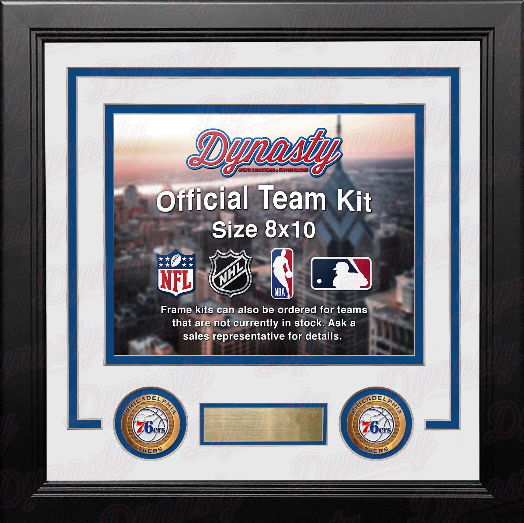 Philadelphia 76ers Custom NBA Basketball 8x10 Picture Frame Kit (Multiple Colors) 3