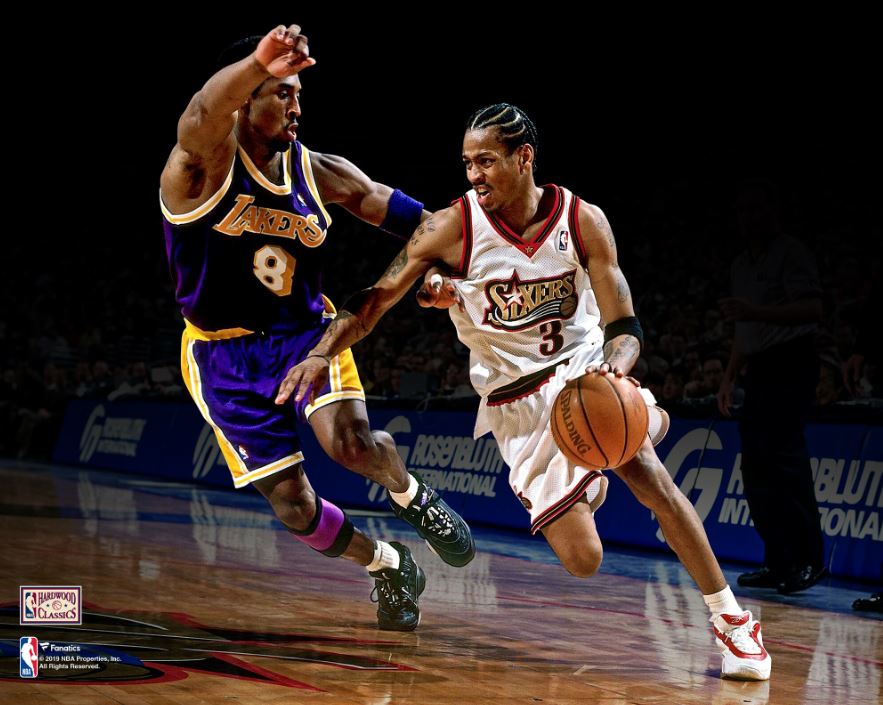 Kobe Bryant v. Allen Iverson 8" x 10" Basketball Legends Photo 1