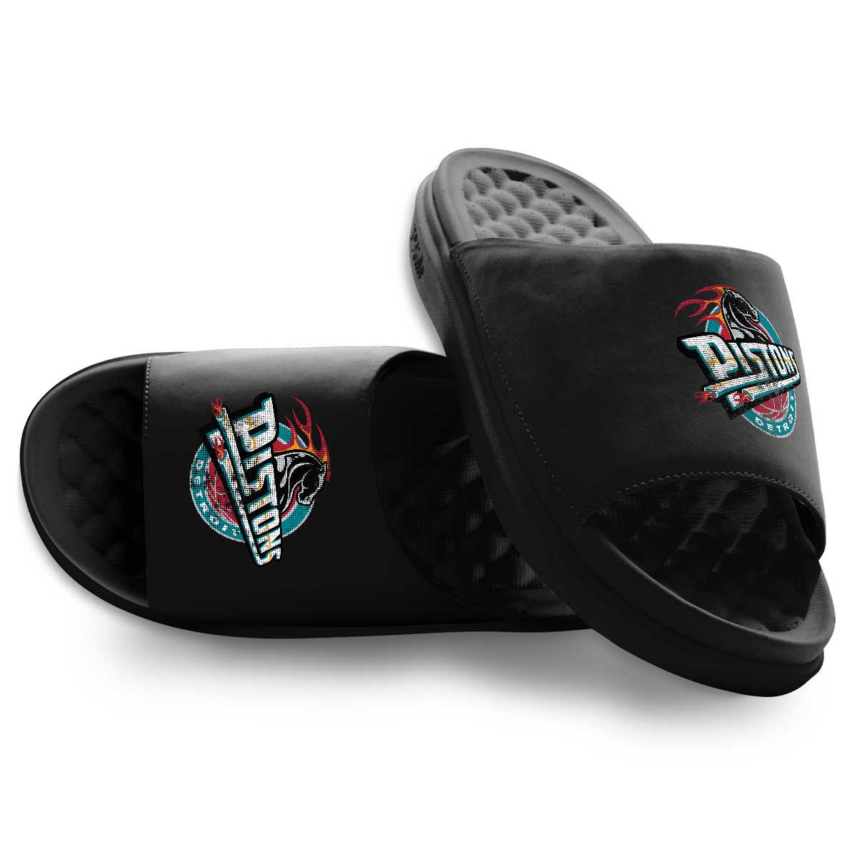 Detroit Pistons Hardwood Classics Distressed Logo Motive 1