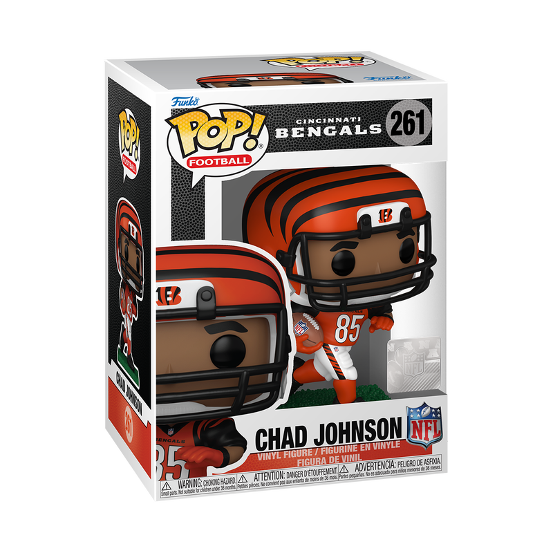 Funko POP! NFL: Cincinnati Bengals - Chad Johnson Orange & White Uniform Vinyl Figure 1