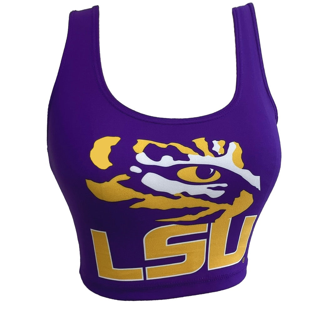 LSU Purple Crop Tank Top 6