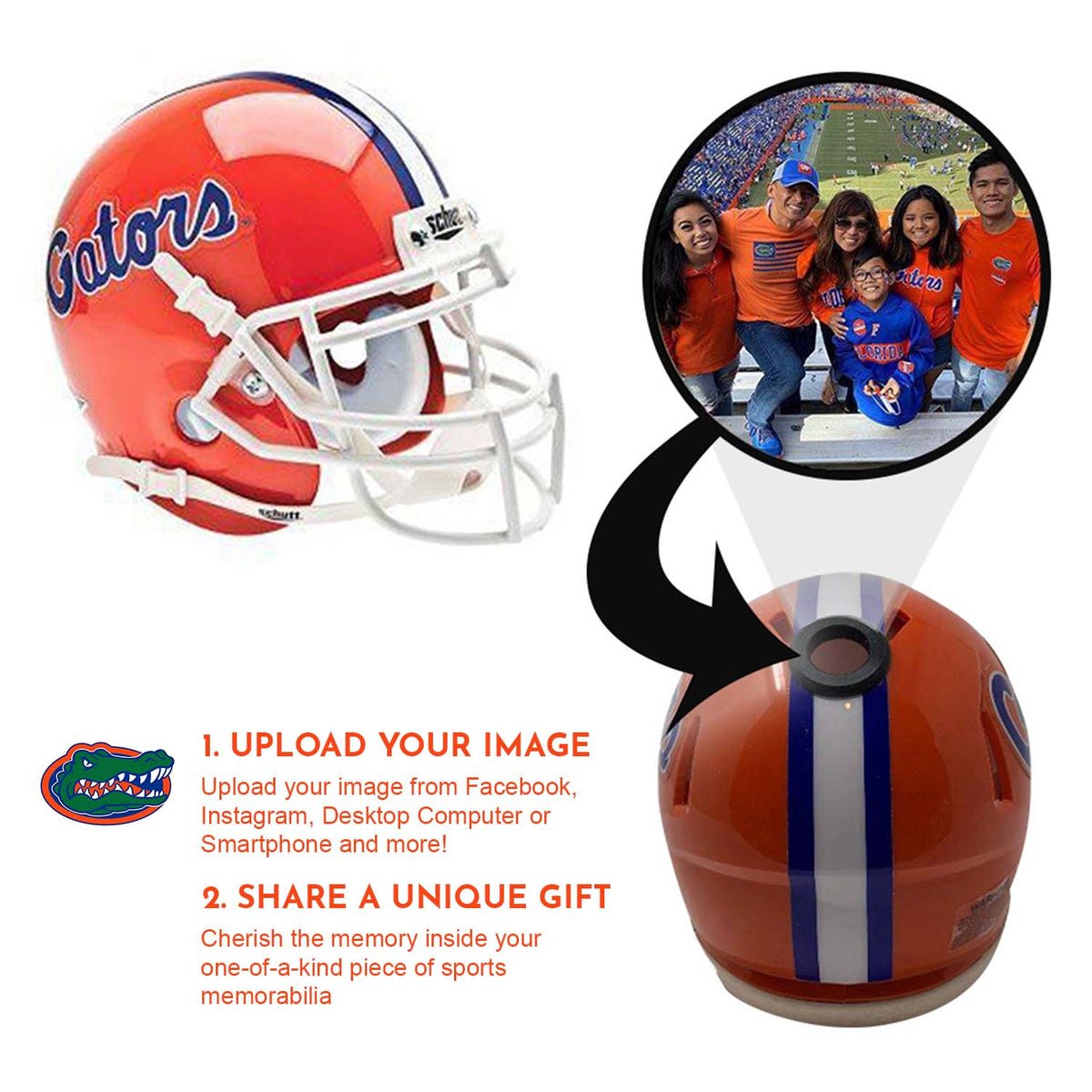 Florida Gators College Football Collectible Mini Helmet - Picture Inside - FANZ Collectibles 2