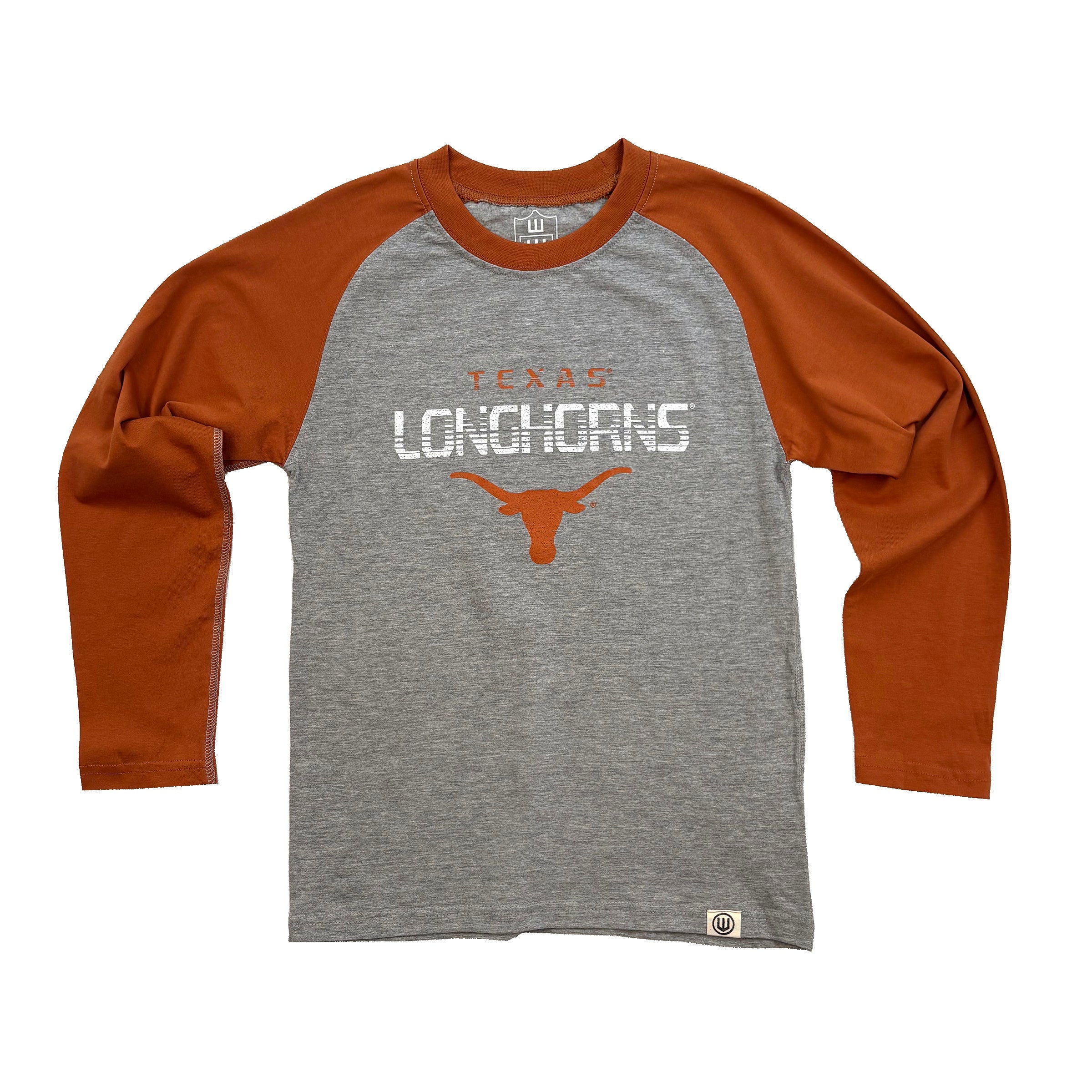Texas Longhorns Youth LS Heather Raglan 1