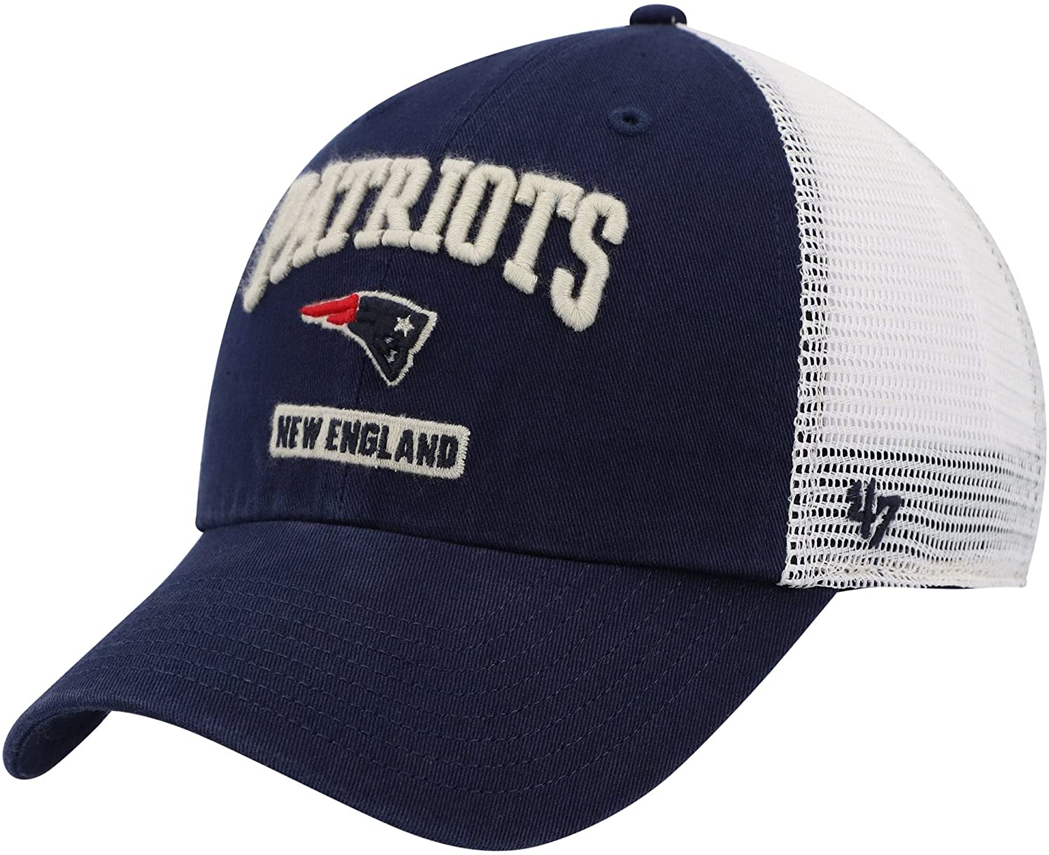 New England Patriots - Morgantown Trucker Clean Up Snapback Hat, 47 Brand 1