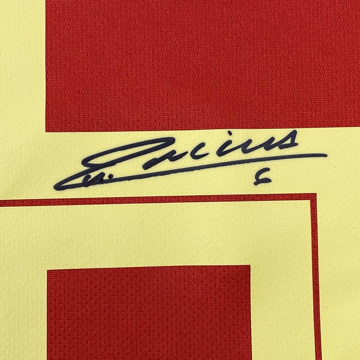 Autographed/Signed Andres Iniesta Spain Red World Cup Soccer Futbol Jersey Beckett BAS COA 3