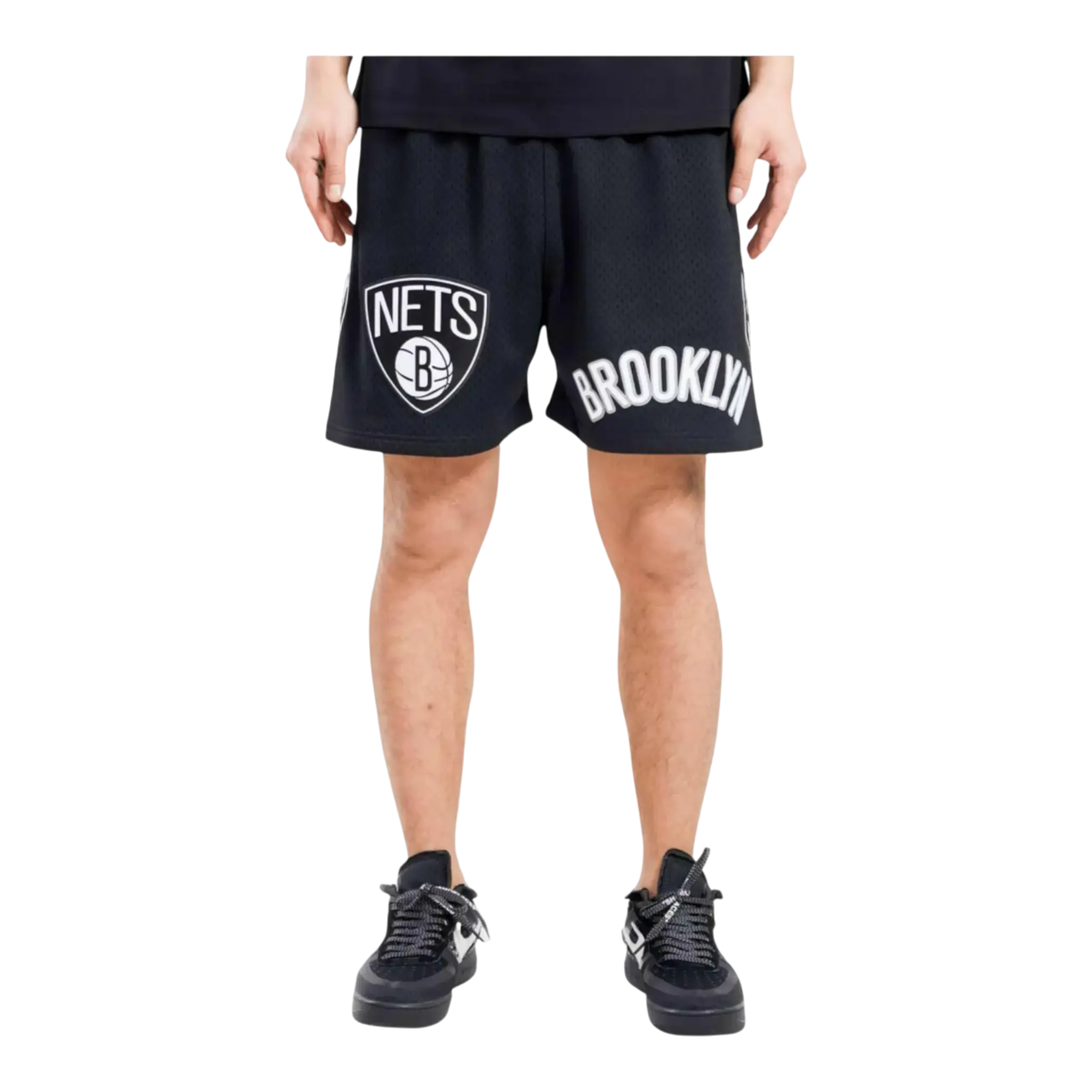 Pro Standard Brooklyn Nets Logo Pro Team Men Mesh Shorts Black 1