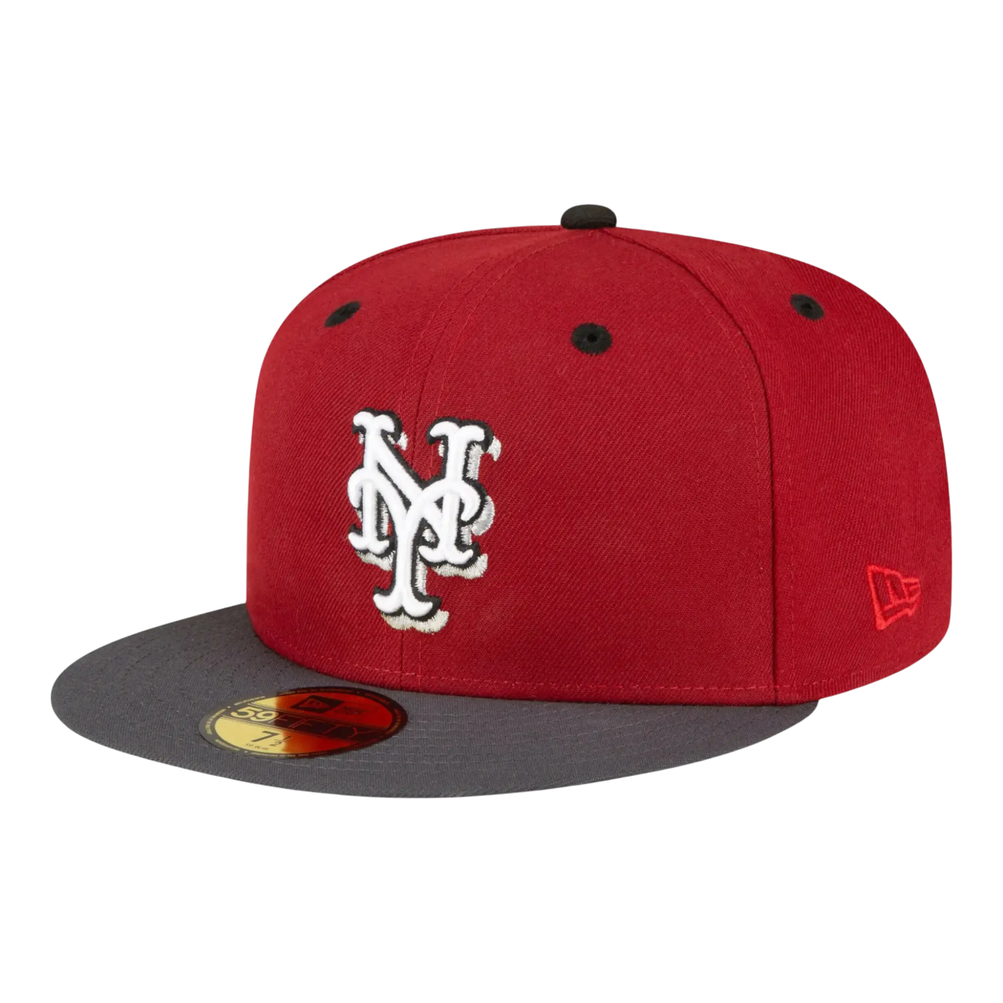 New Era New York Mets 50th Anniversary 59Fifty Fitted Hat Cardinal Red/Grey 1
