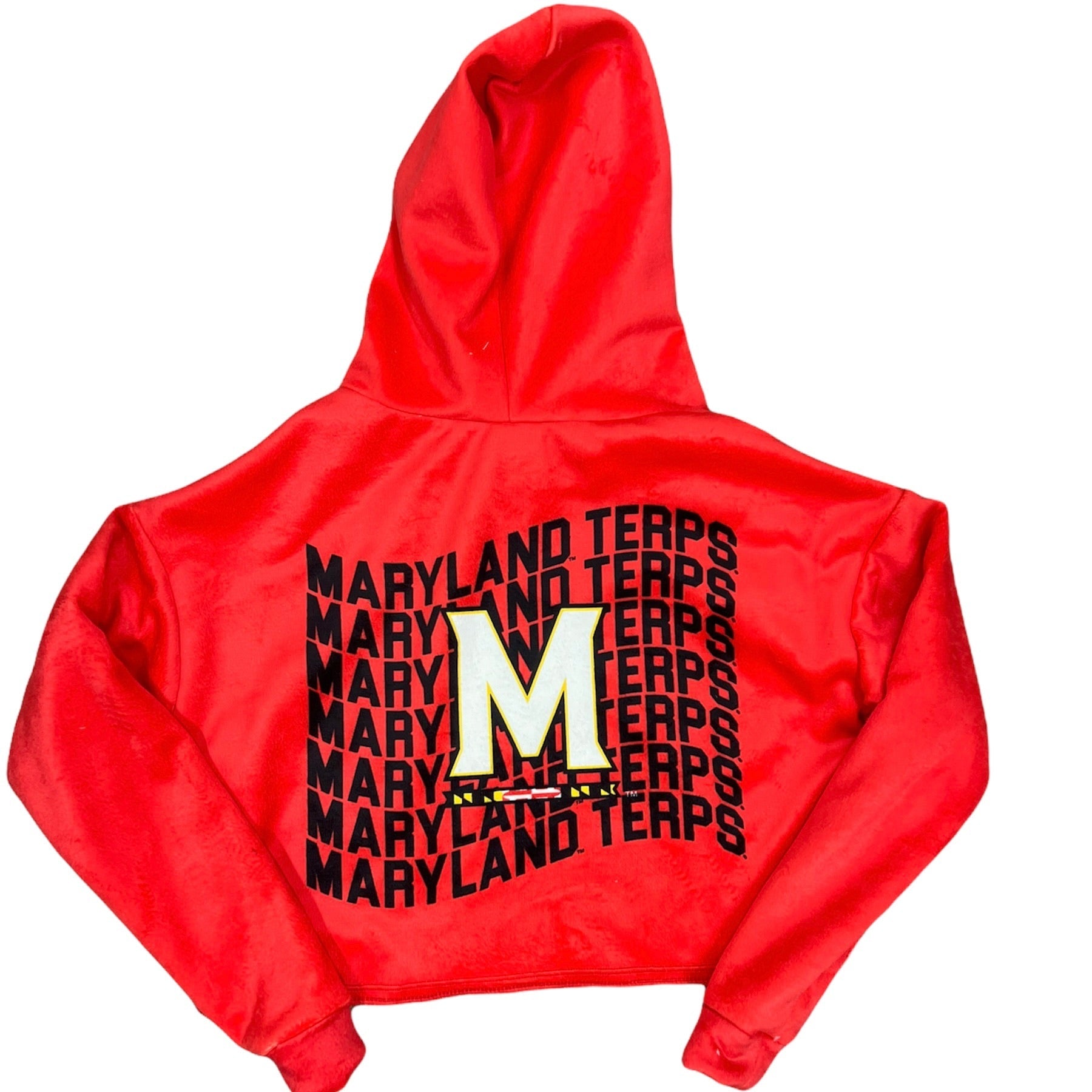 Maryland Terps Red Varsity Furry Hoodie | lojobands 4