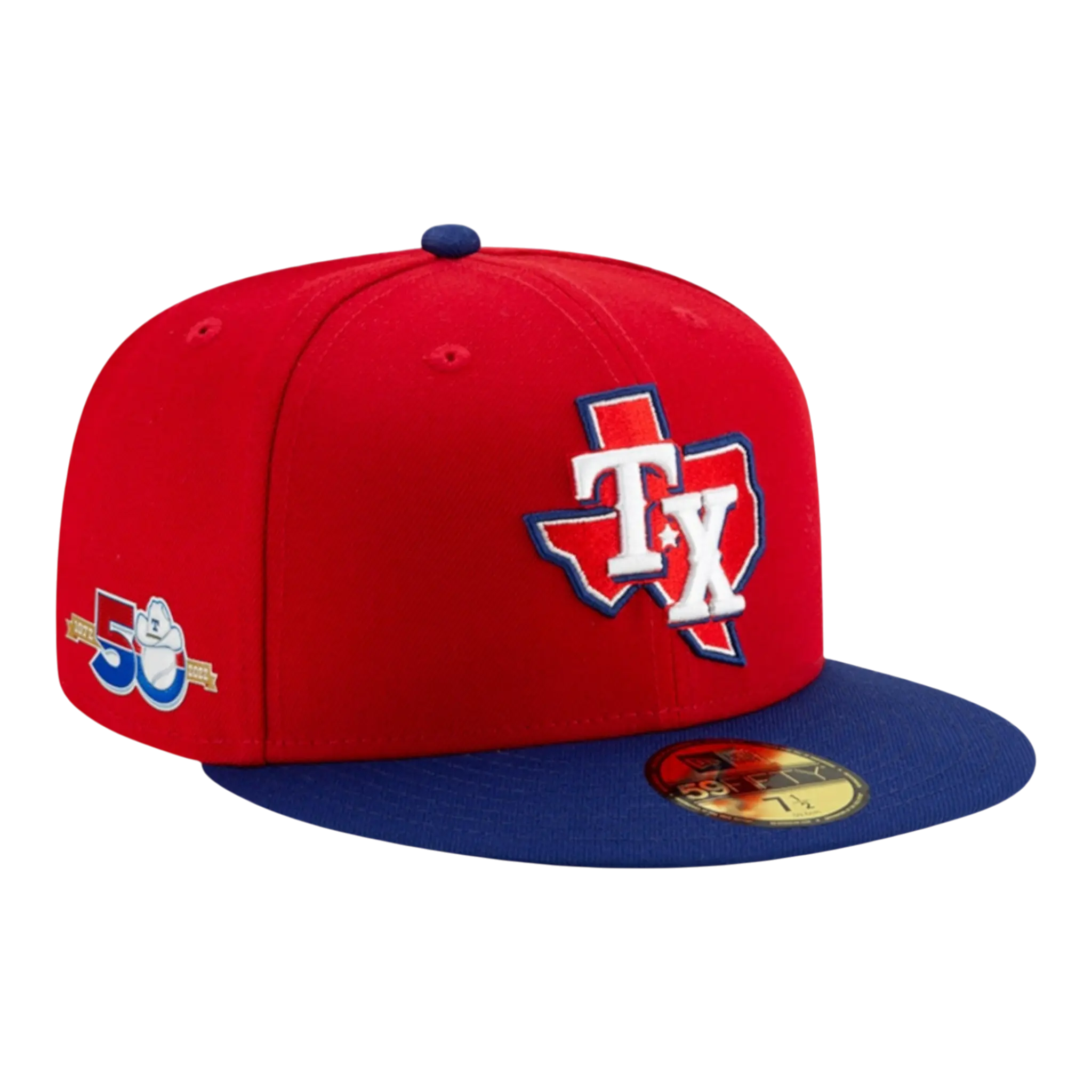 New Era 59Fifty Texas Rangers 50th Anniversary Alternate 3 Fitted Hat Red/Royal 1