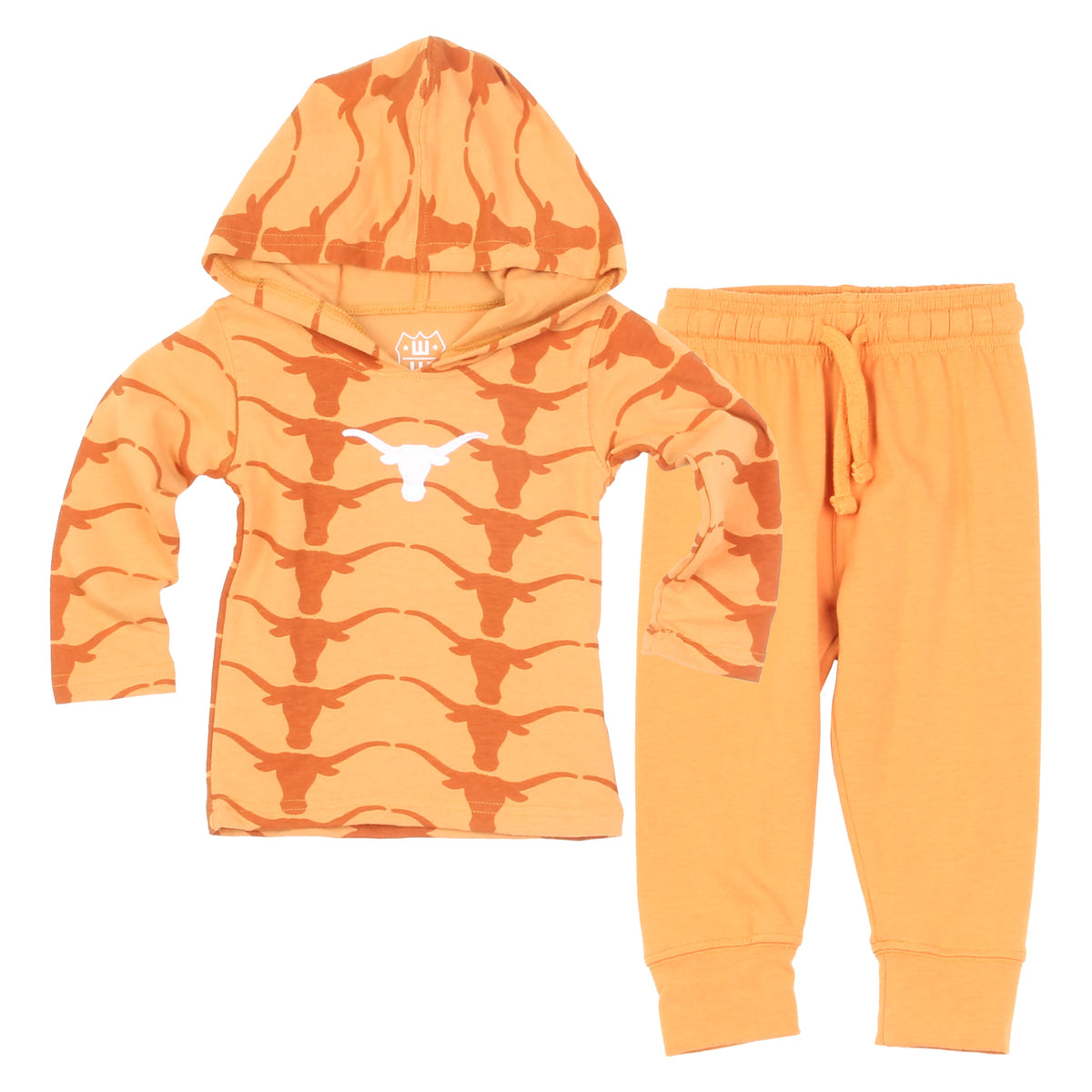 Texas Longhorns Infant Allover Print Hoodie Set 1