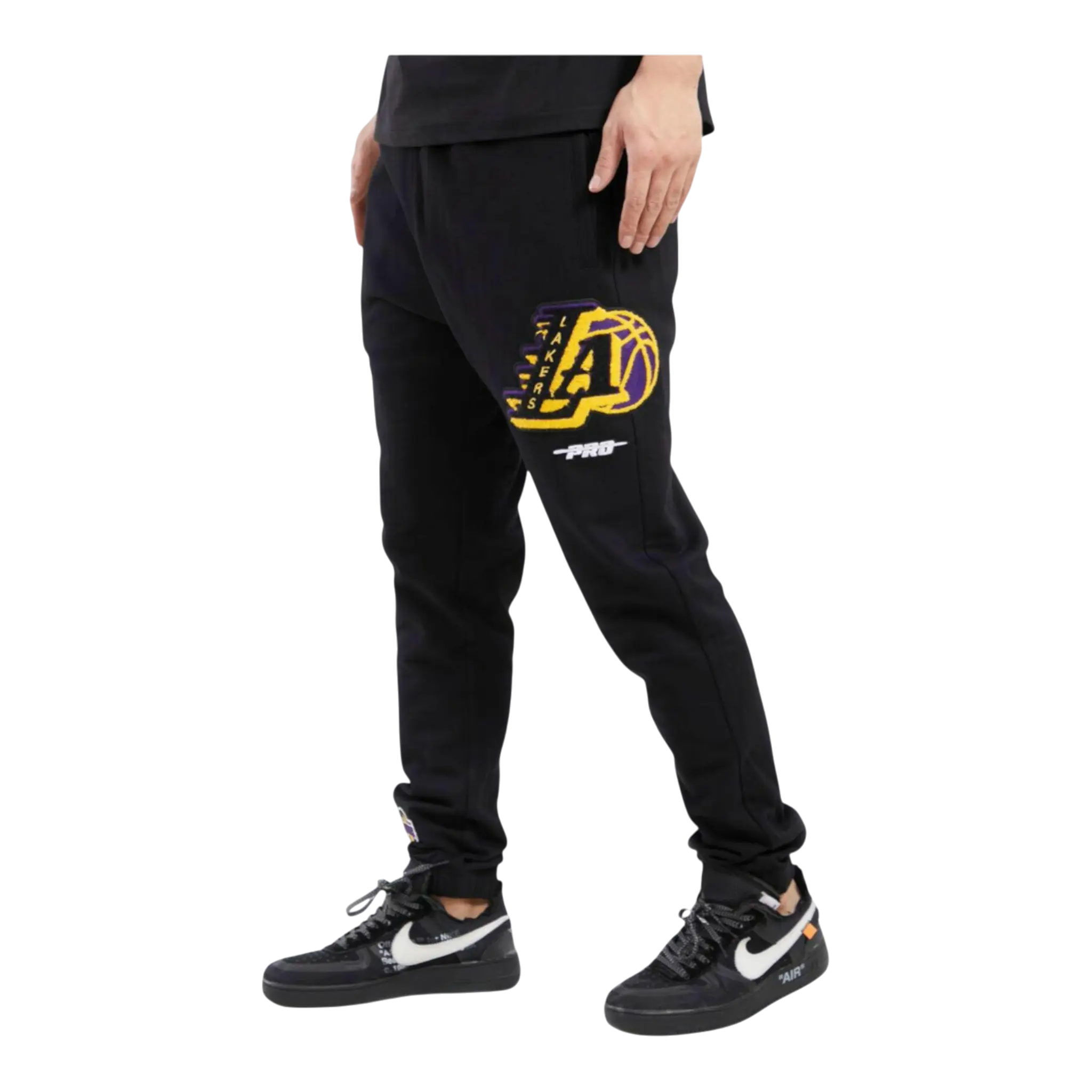 Pro Standard NBA Los Angeles Lakers Mash Up Logo Men Sweatpants Black 1