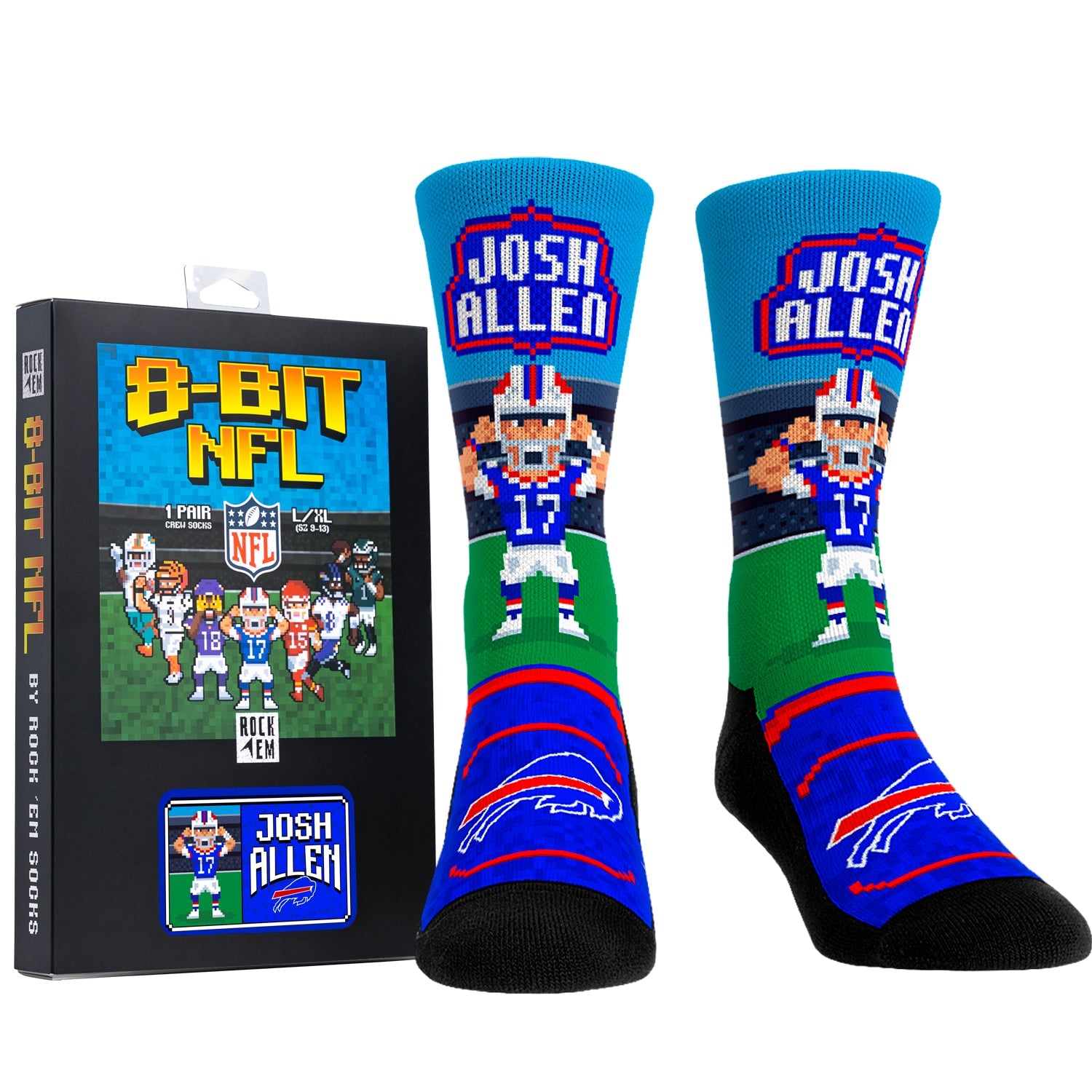 Josh Allen - Buffalo Bills  - 8-Bit (Box Set) | Rock 'Em Socks