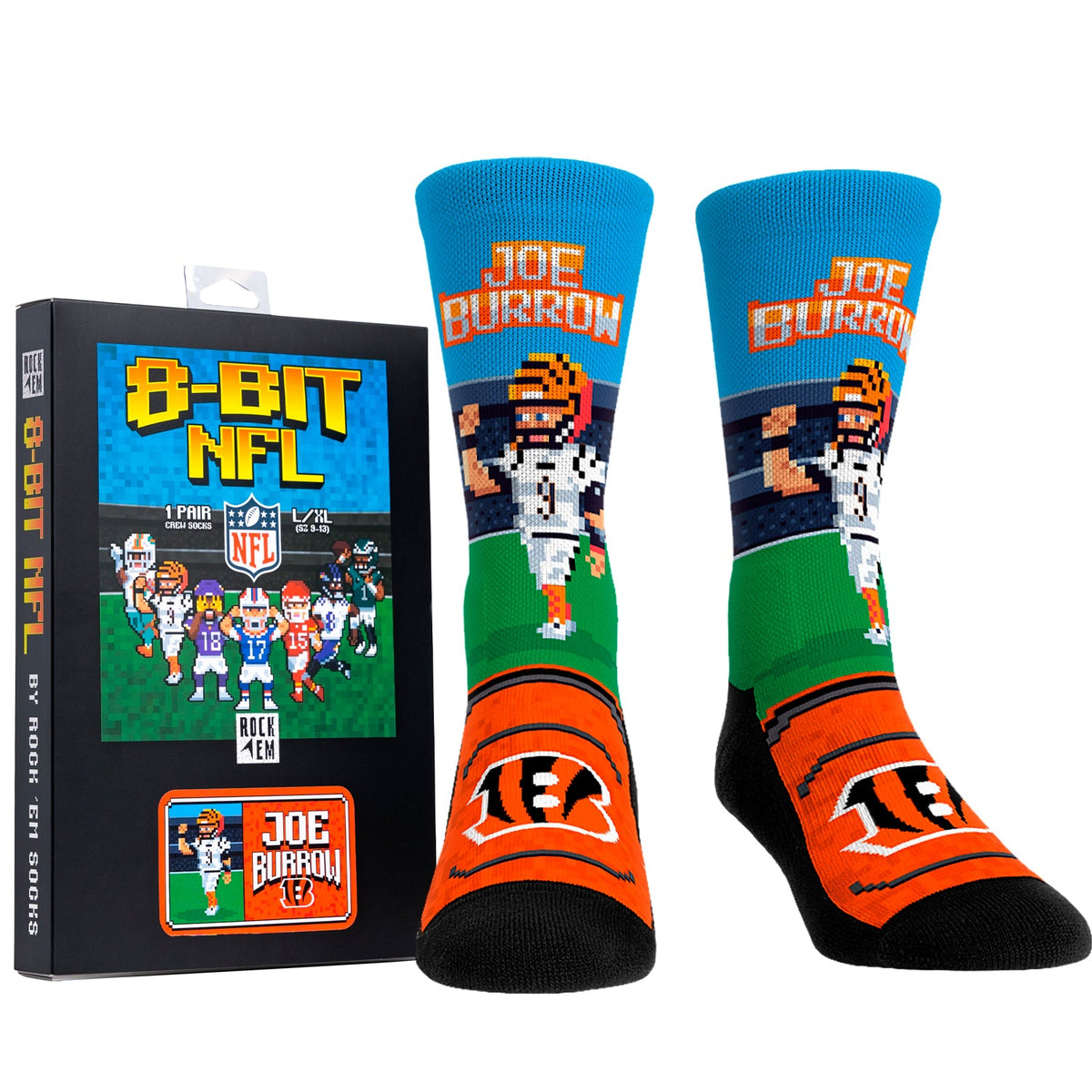 Joe Burrow - Cincinnati Bengals  - 8-Bit (Box Set) | Rock 'Em Socks 1