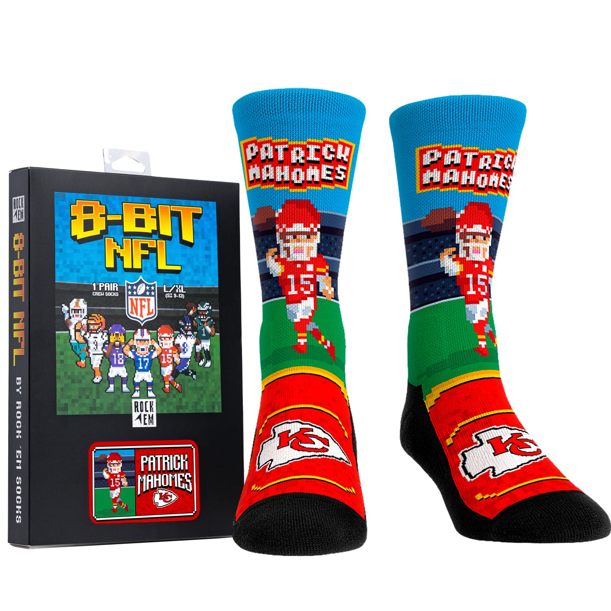 Patrick Mahomes - Kansas City Chiefs - 8-Bit (Box Set) | Rock 'Em Socks