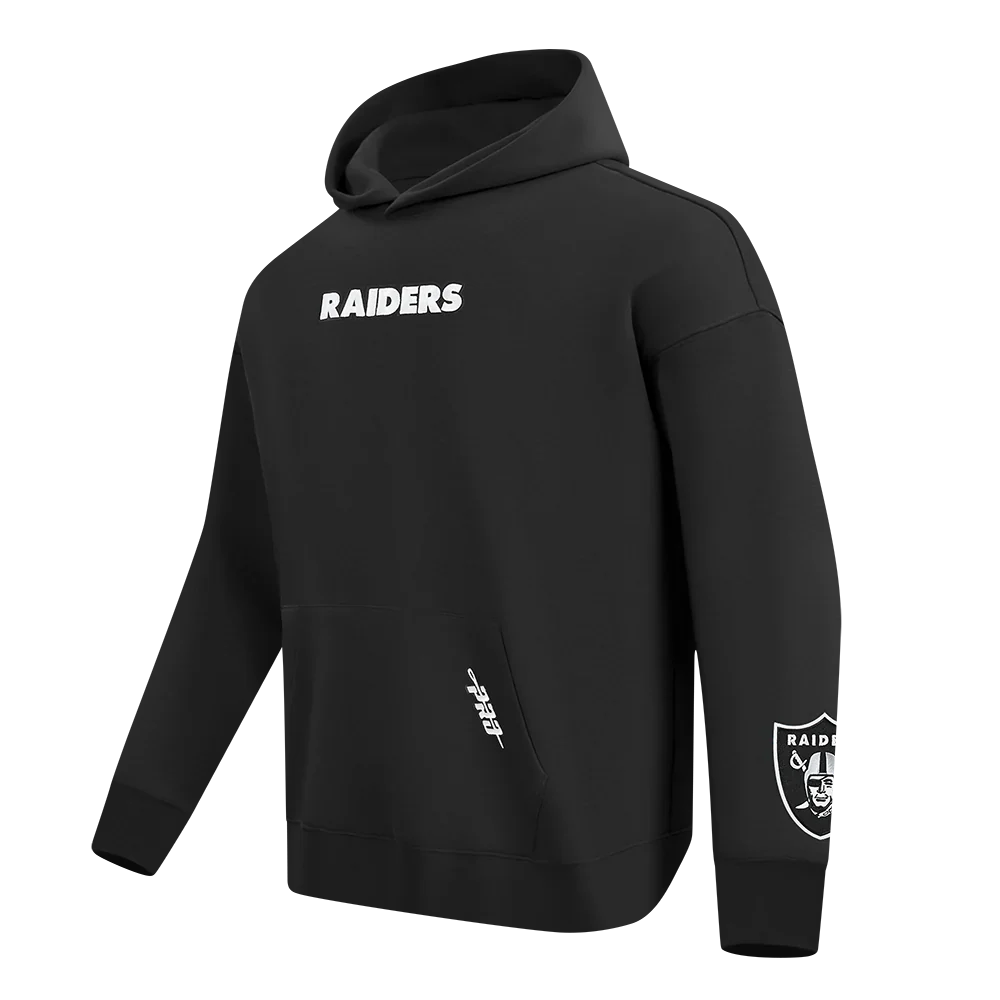 Pro Standard Las Vegas Raiders Wingspan Drop Shoulder Hoodie - Black 5