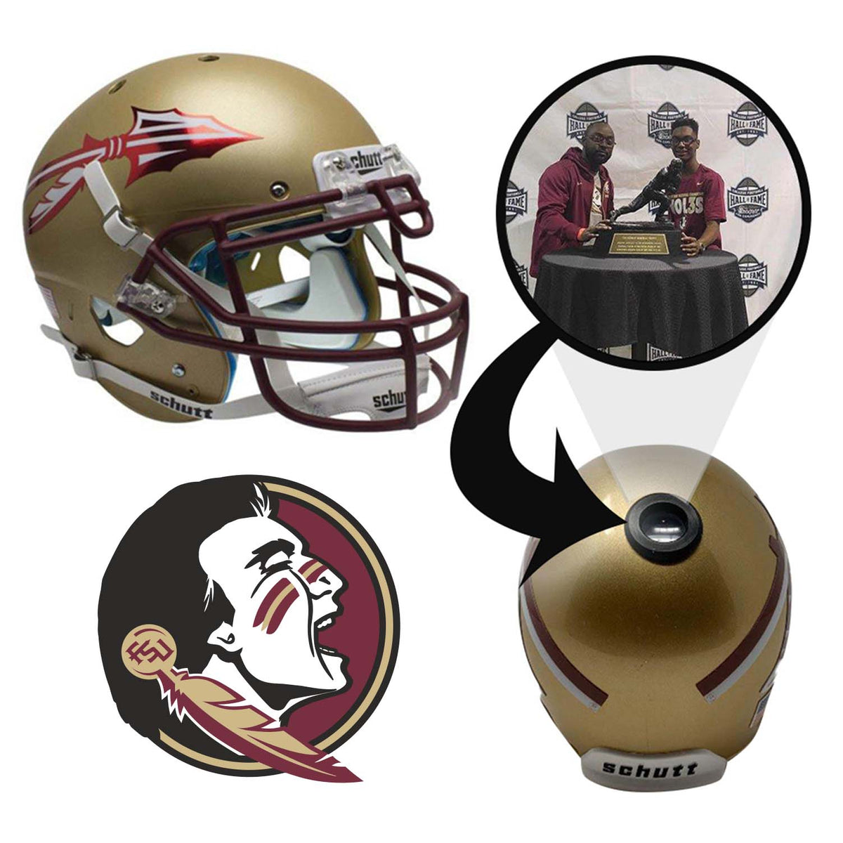 Florida State Seminoles College Football Collectible Mini Helmet - Picture Inside - FANZ Collectibles 4