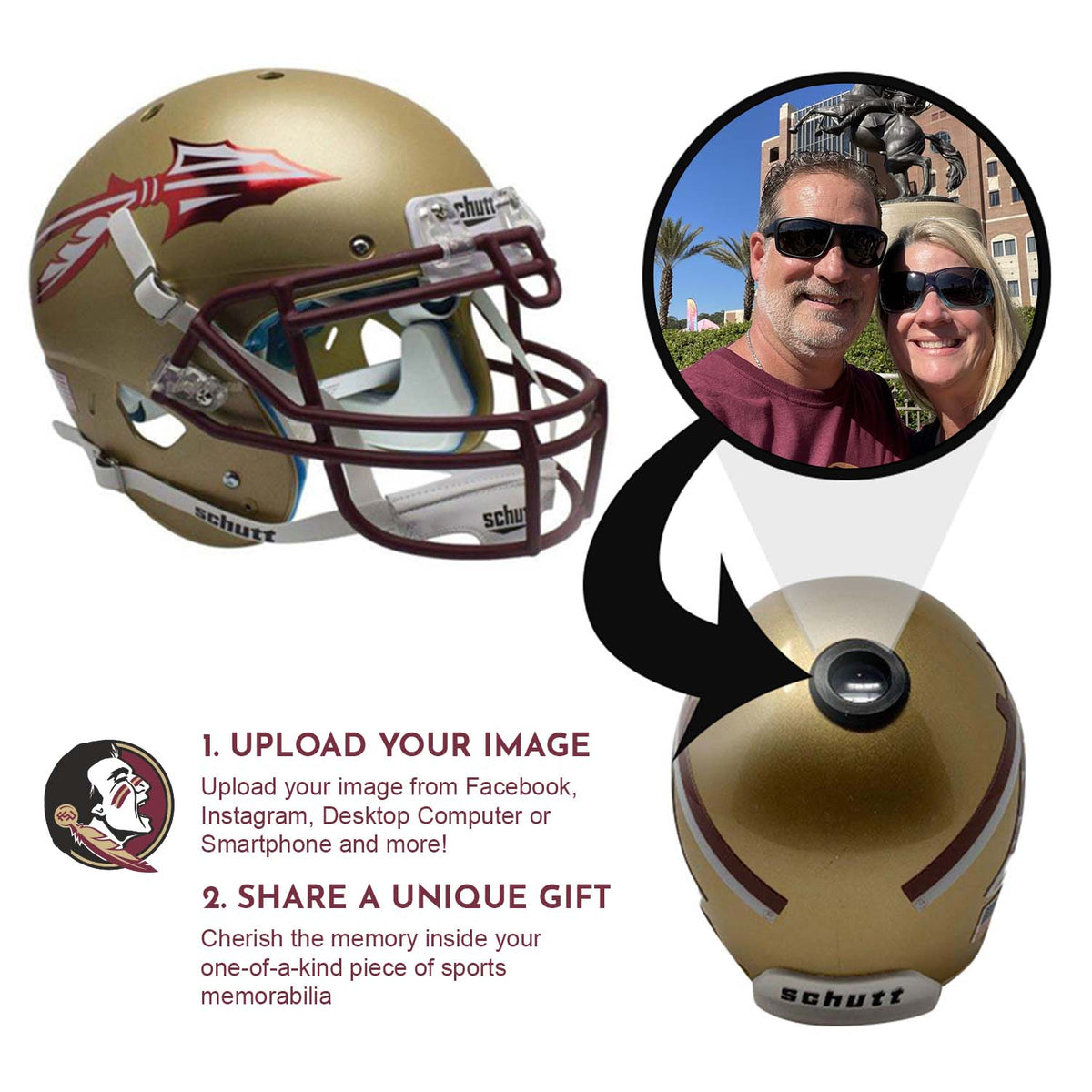 Florida State Seminoles College Football Collectible Mini Helmet - Picture Inside - FANZ Collectibles 2