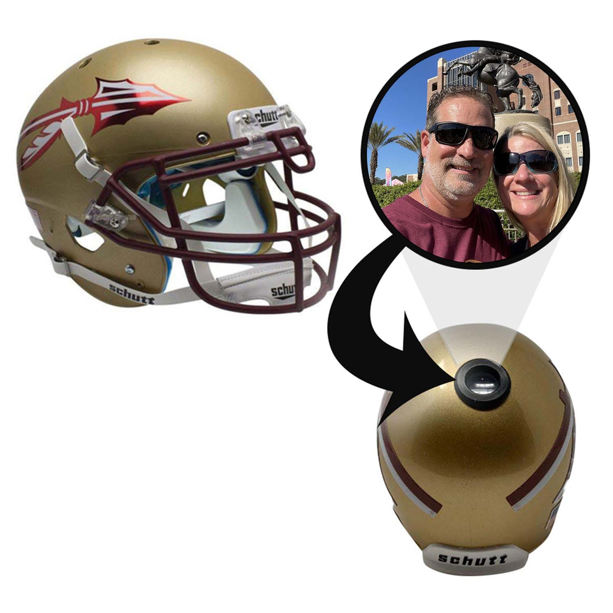 Florida State Seminoles College Football Collectible Mini Helmet - Picture Inside - FANZ Collectibles 3