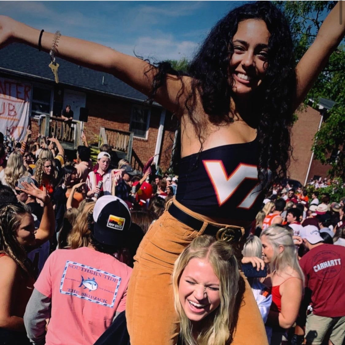 Virginia Tech Black One Shoulder Top | lojobands 4