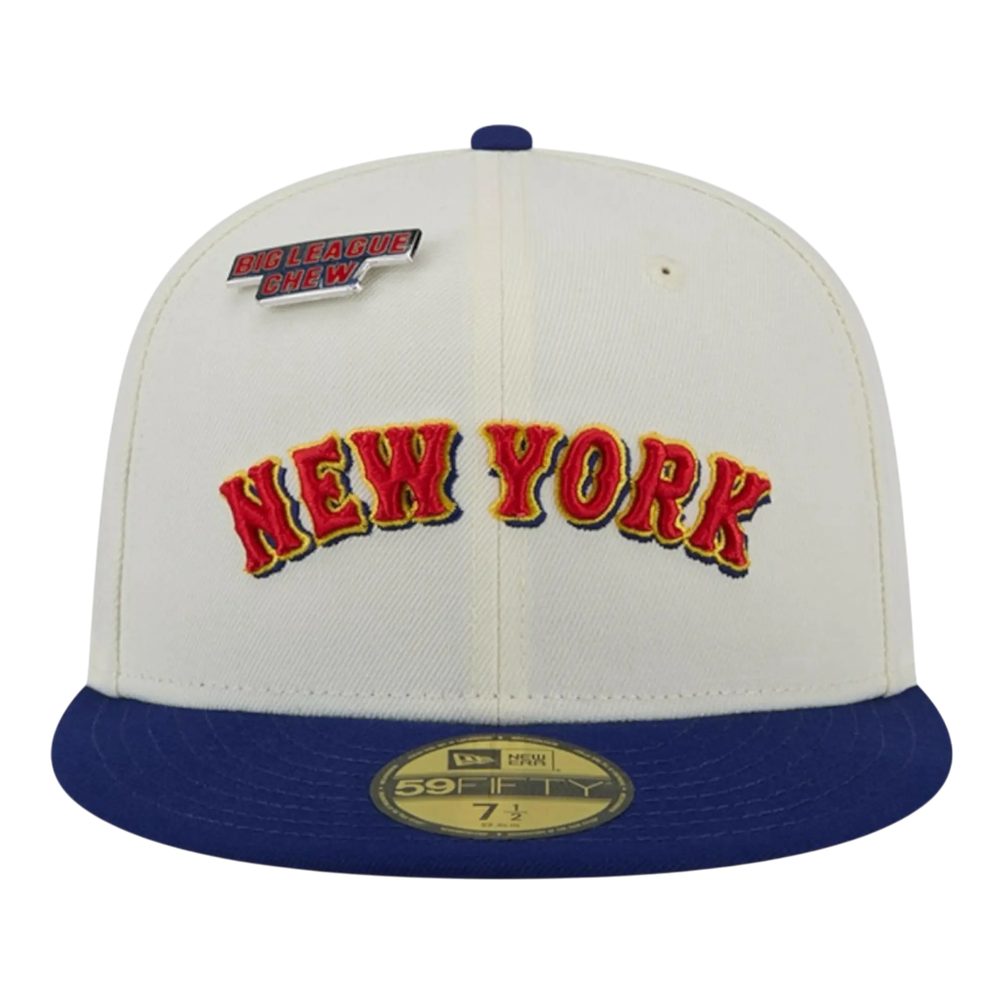 New Era x Big League Chew Men New York Mets 59FIFTY Fitted Hat Chalk White/Navy 1