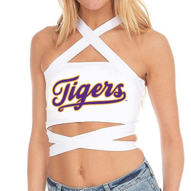 LSU White Multi Way Bandeau Top 5