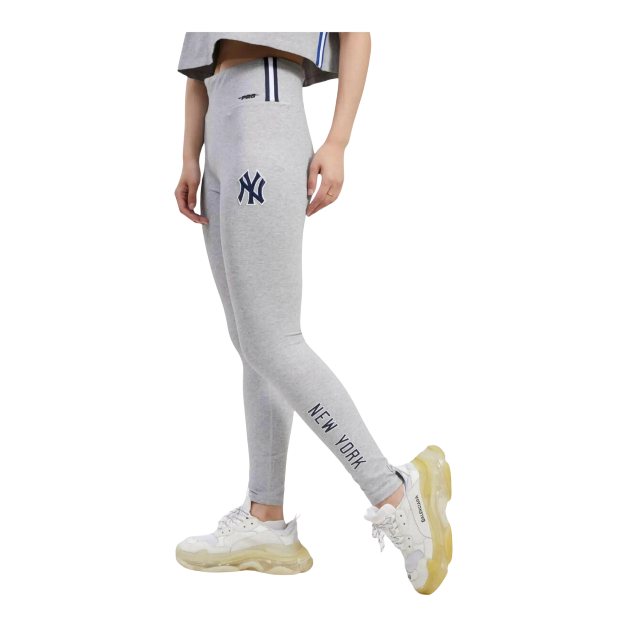 Pro Standard MLB New York Yankees Classic Jersey Women Leggings Heather Grey 1
