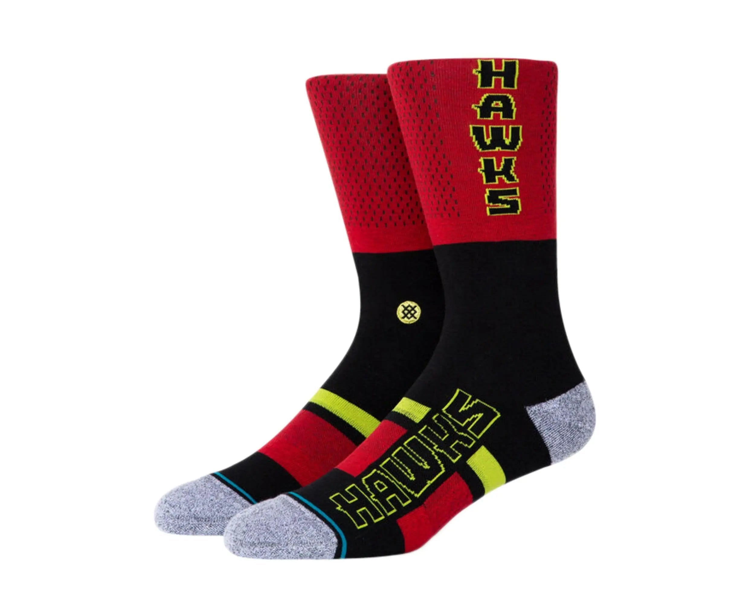 Stance Hawks Shortcut 2 NBA Crew Socks Red/Black 1