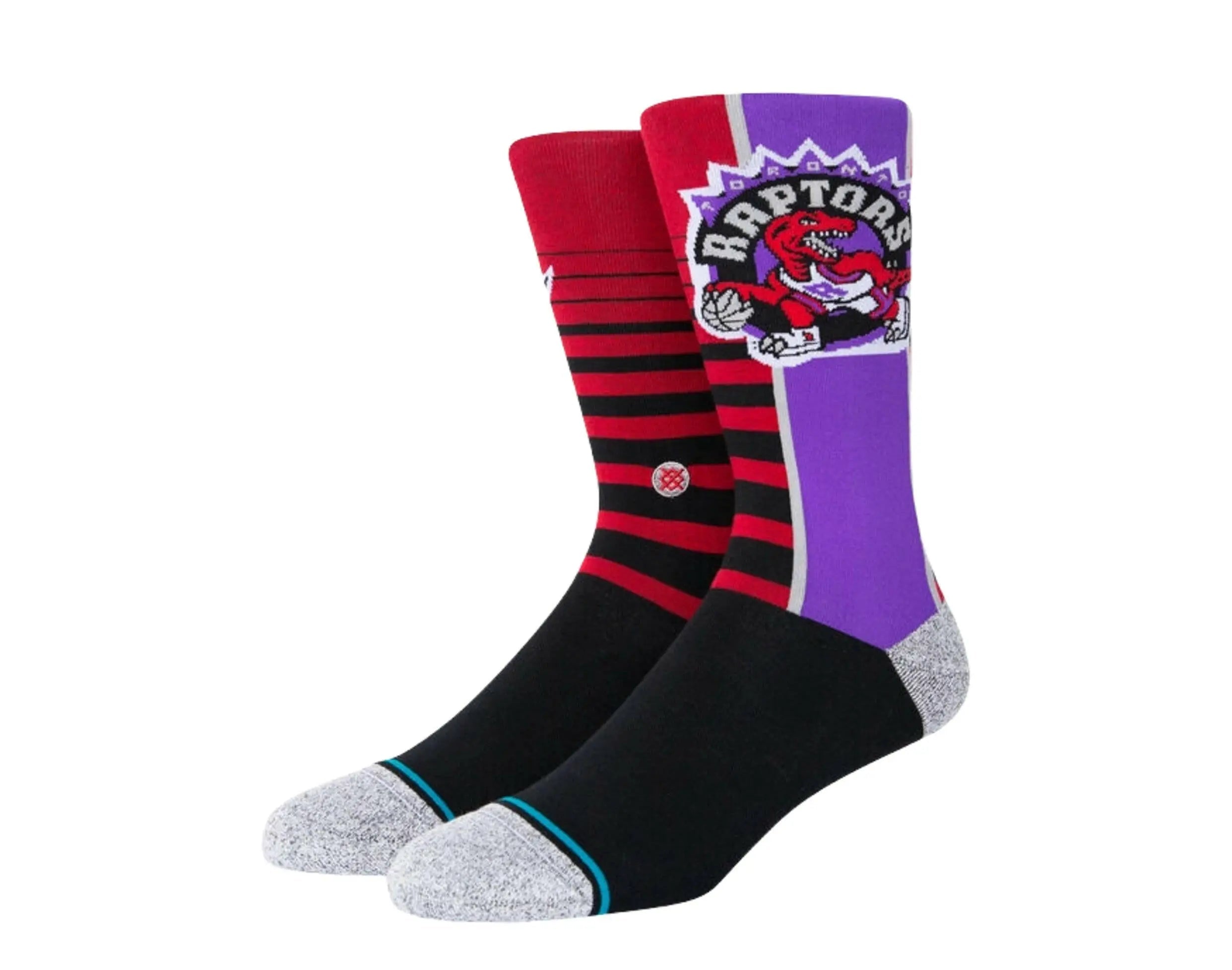 Stance Casual NBA Toronto Raptors Gradient Crew Socks Red 1