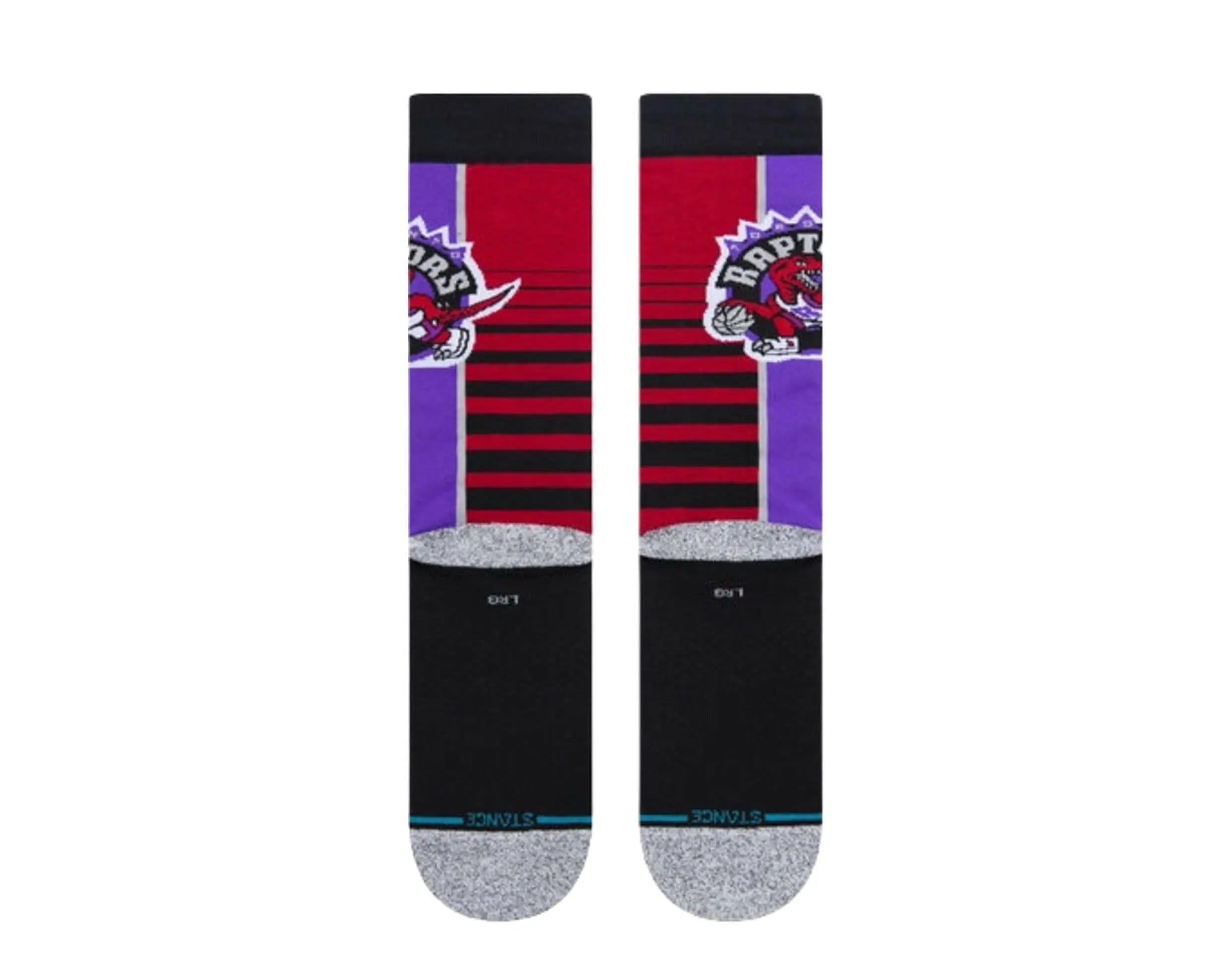 Stance Casual NBA Toronto Raptors Gradient Crew Socks Red 3