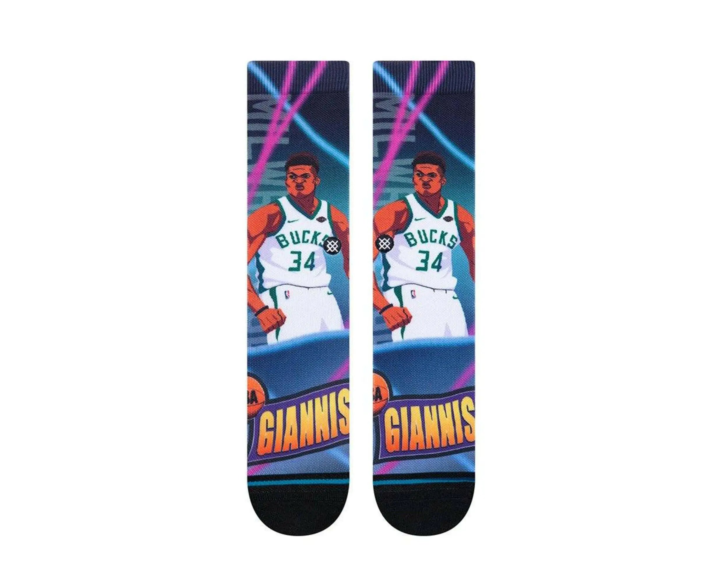 Stance Giannis Fast Break Men Crew Socks Multicolor 2
