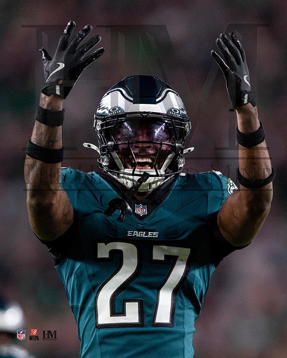 Quinyon Mitchell Flexing Action Philadelphia Eagles 8" x 10" Football Photo 1