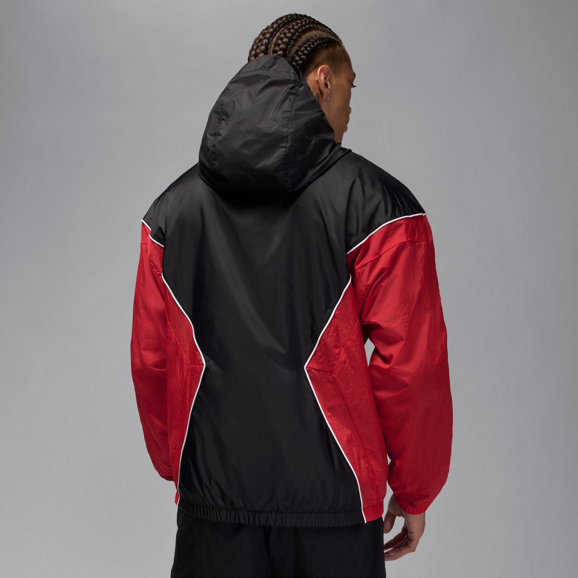 Air Jordan Mens Brooklyn Draft Jacket - Black/Red 3