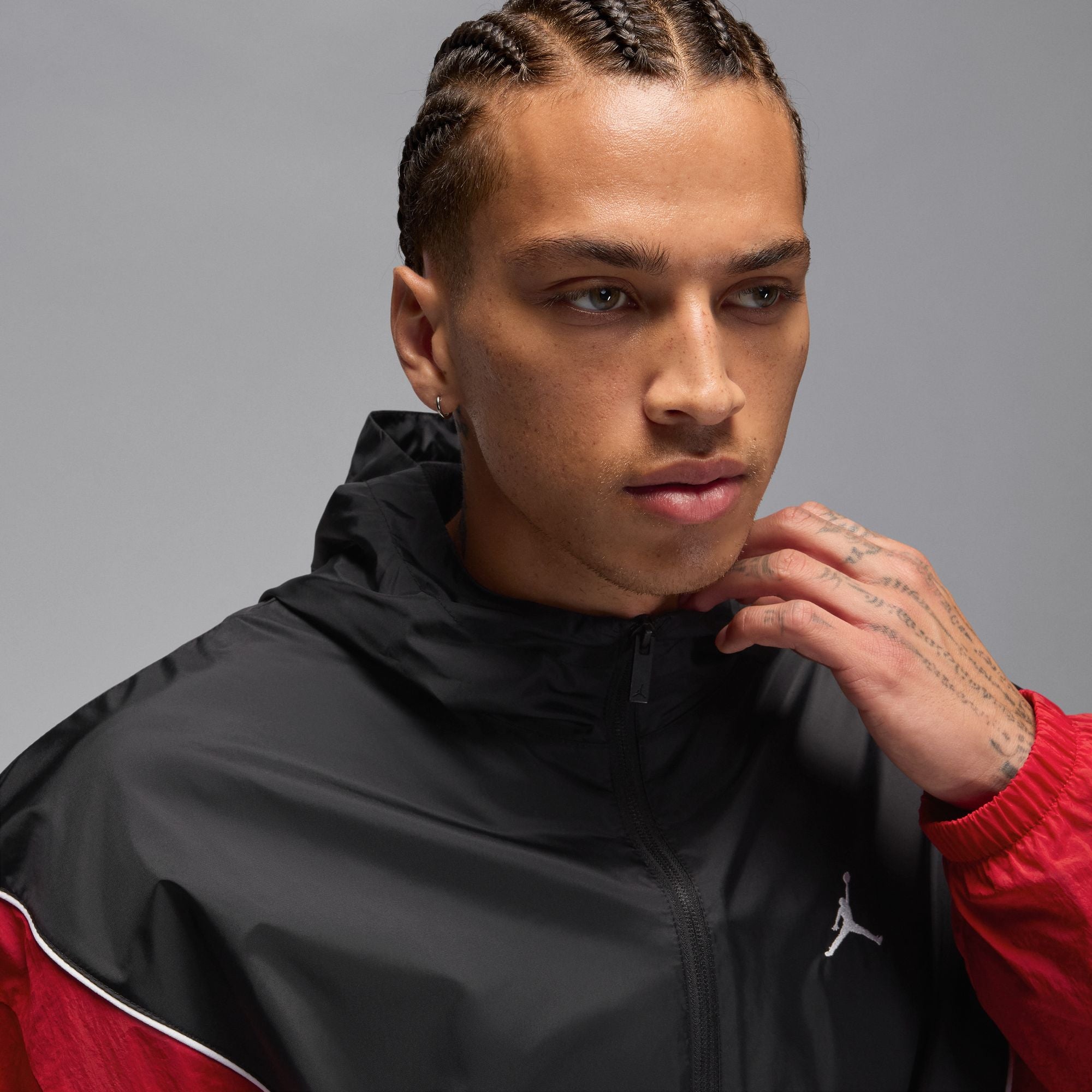 Air Jordan Mens Brooklyn Draft Jacket - Black/Red 5
