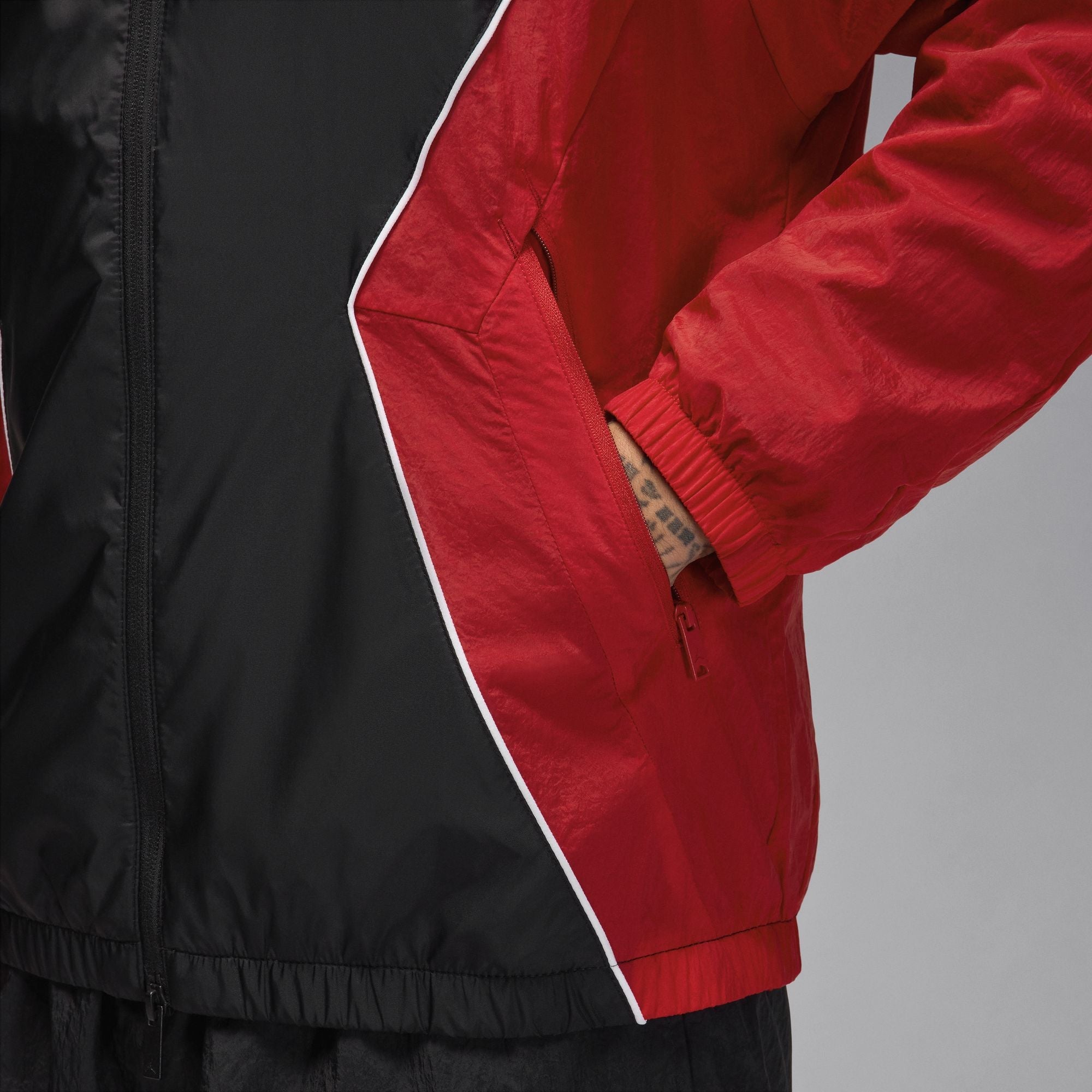 Air Jordan Mens Brooklyn Draft Jacket - Black/Red 7