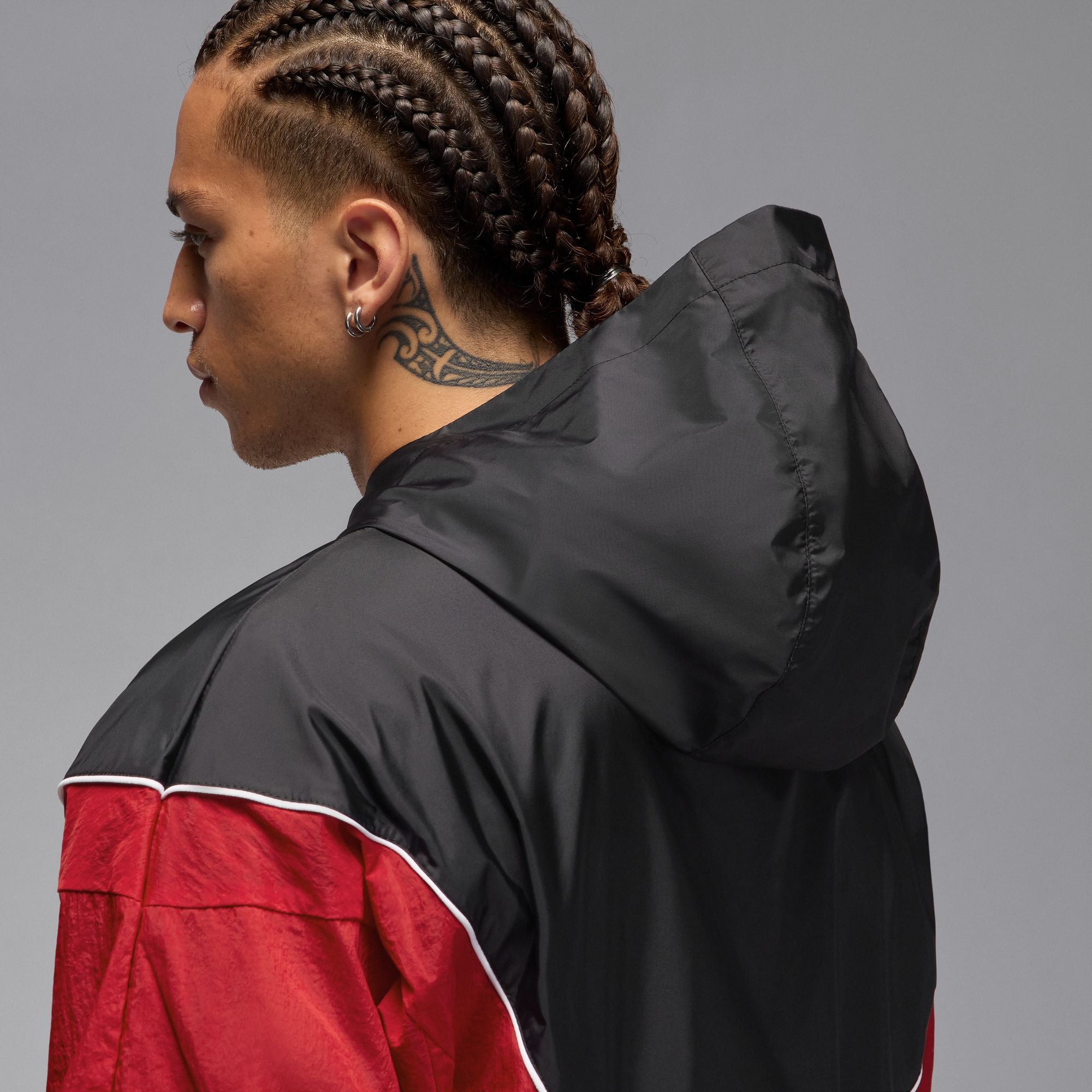 Air Jordan Mens Brooklyn Draft Jacket - Black/Red 8
