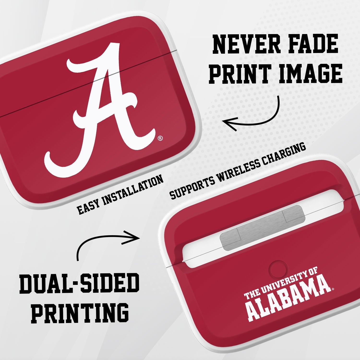 Alabama Crimson Tide HDX Apple Airpods Pro 1 & 2 Case Cover 2