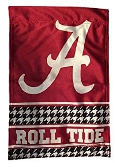 Alabama Crimson Tide 2 Sided Roll Tide Garden Flag Houndstooth