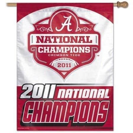 Alabama Crimson Tide 2011 National Champions Football Flag