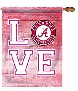 Alabama Crimson Tide Flag 2 Sided LOVE House Banner