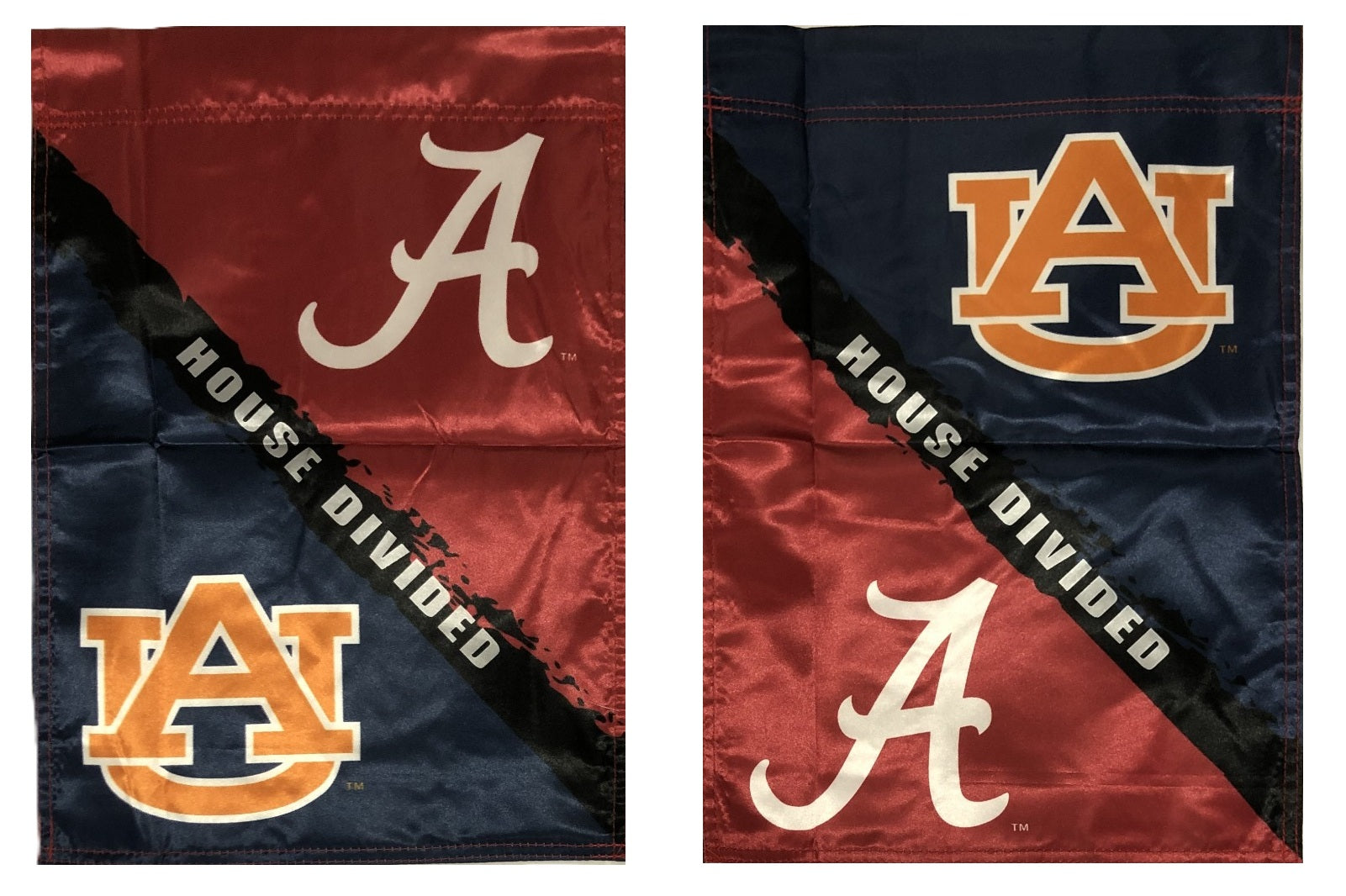 Alabama vs Auburn House Divided Garden Flag | Double-Sided Rivalry