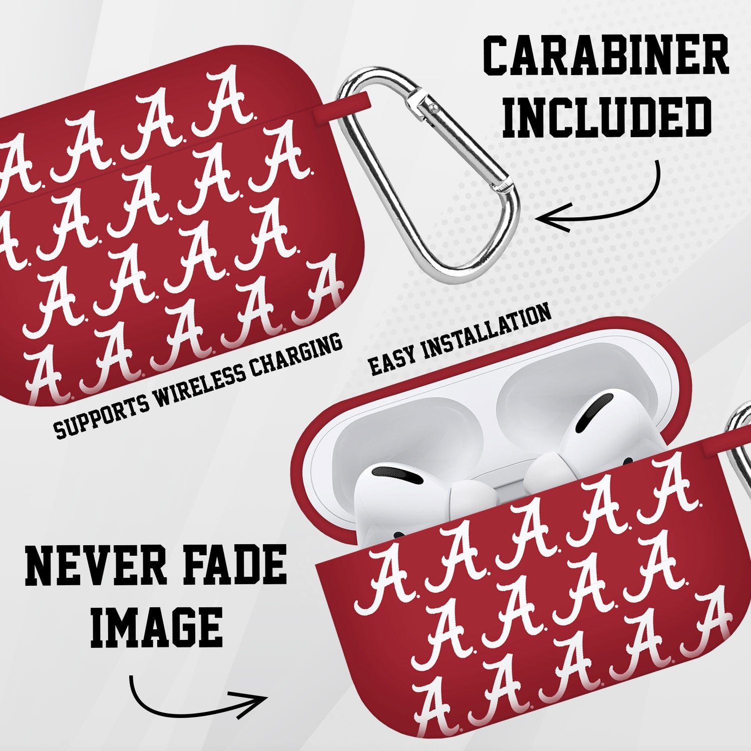 Alabama Crimson Tide HD AirPods Pro 1 & 2 Case Cover 5