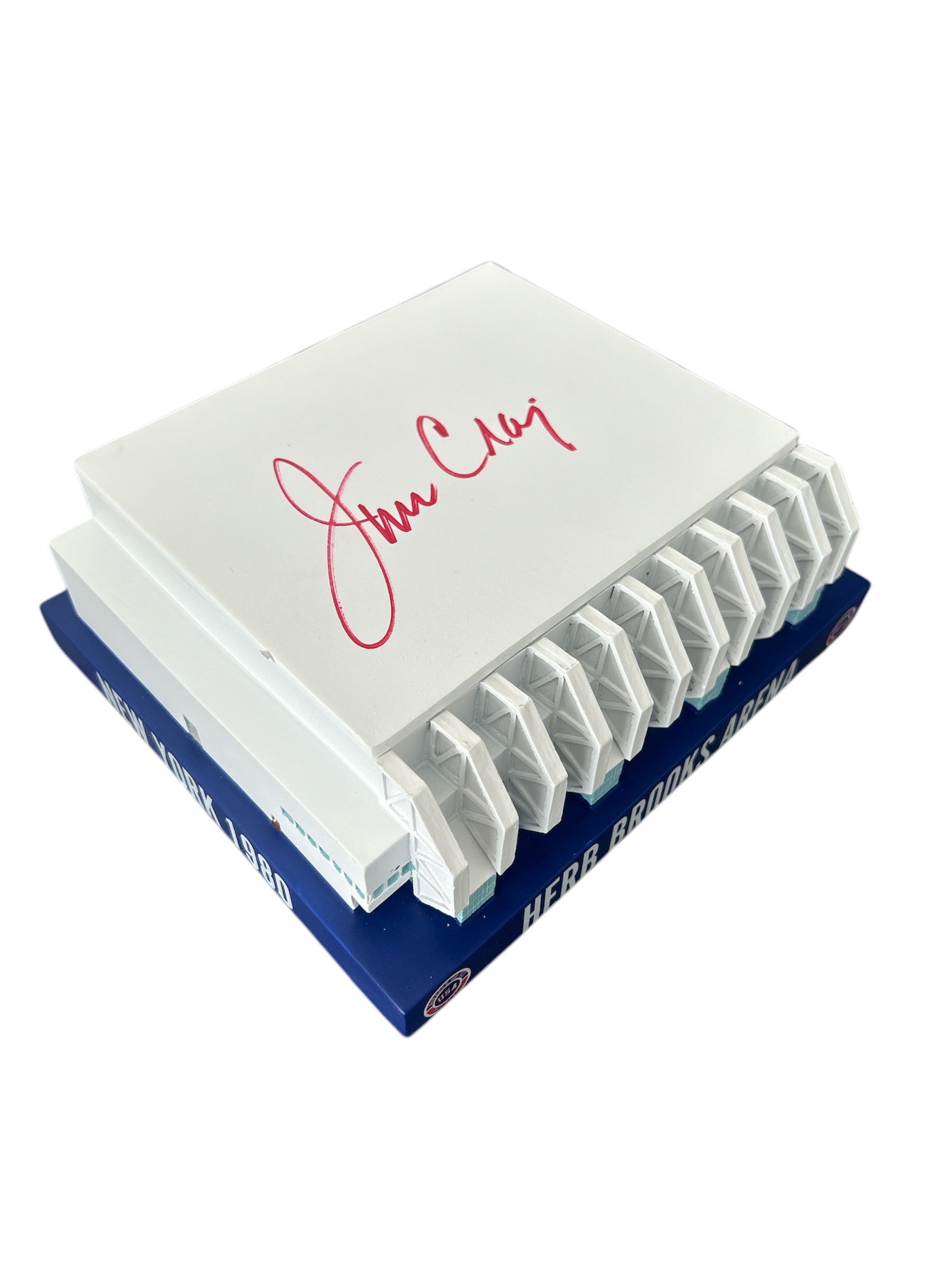 Jim Craig Signed 1980 Herb Brooks Arena Lake Placid Miracle on Ice Scale Replica 8"X7"X3" | Lowspport Gear 1