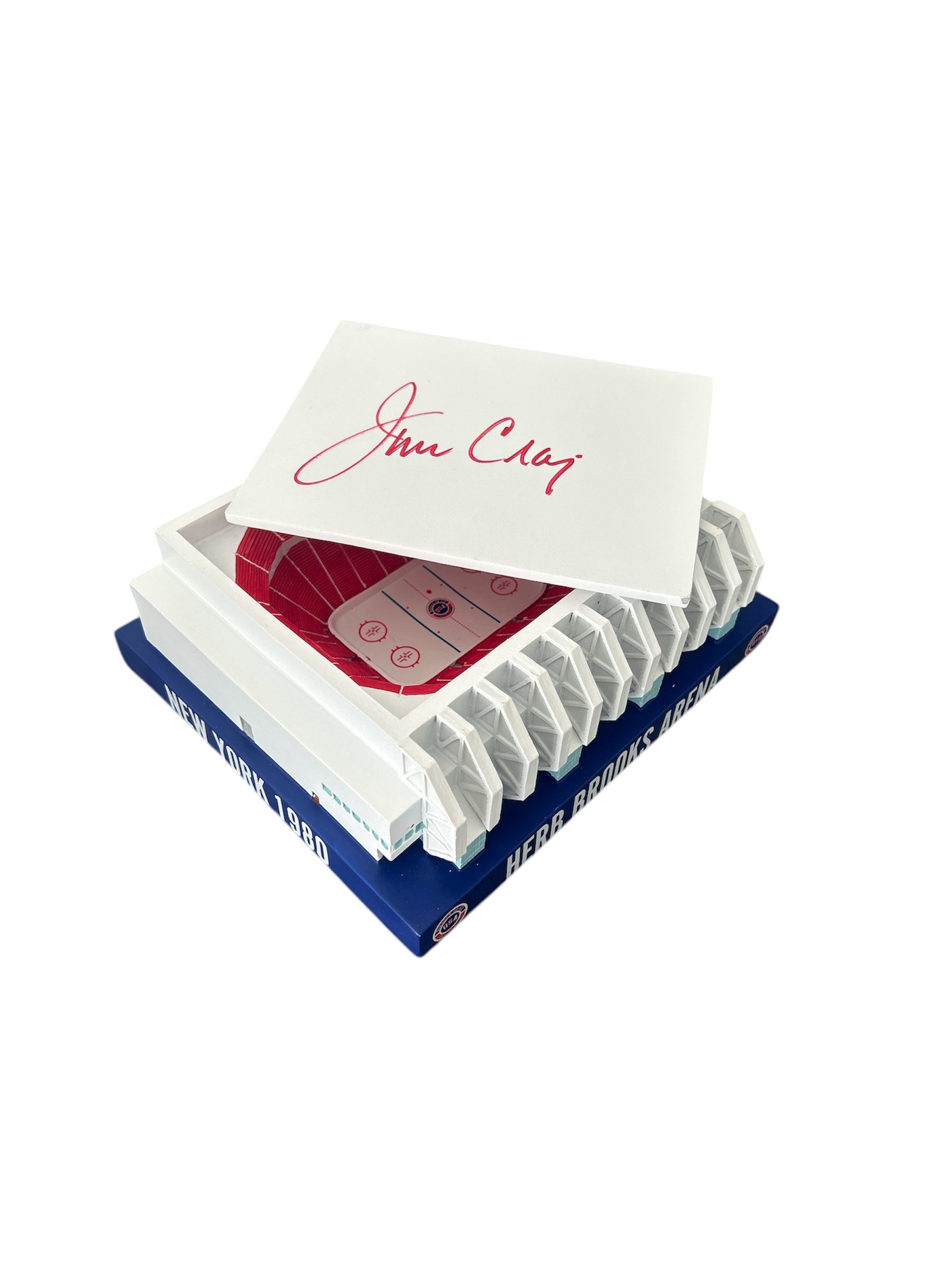 Jim Craig Signed 1980 Herb Brooks Arena Lake Placid Miracle on Ice Scale Replica 8"X7"X3" | Lowspport Gear 2