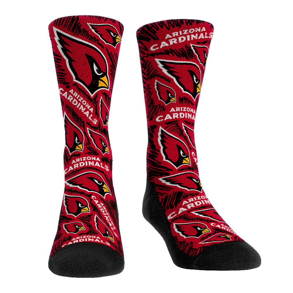 Arizona Cardinals - Logo Sketch | Rock 'Em Socks