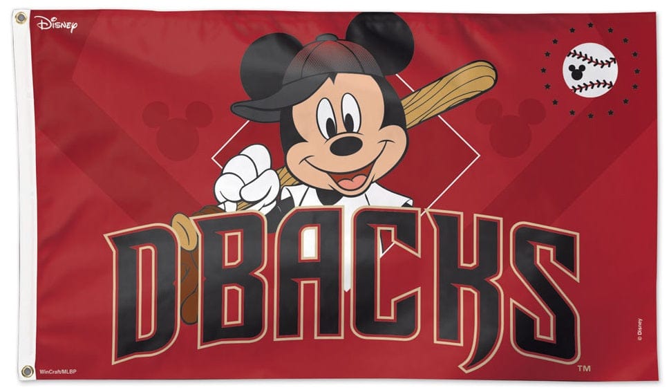 Arizona Diamondbacks Flag 3x5 Mickey Mouse Baseball